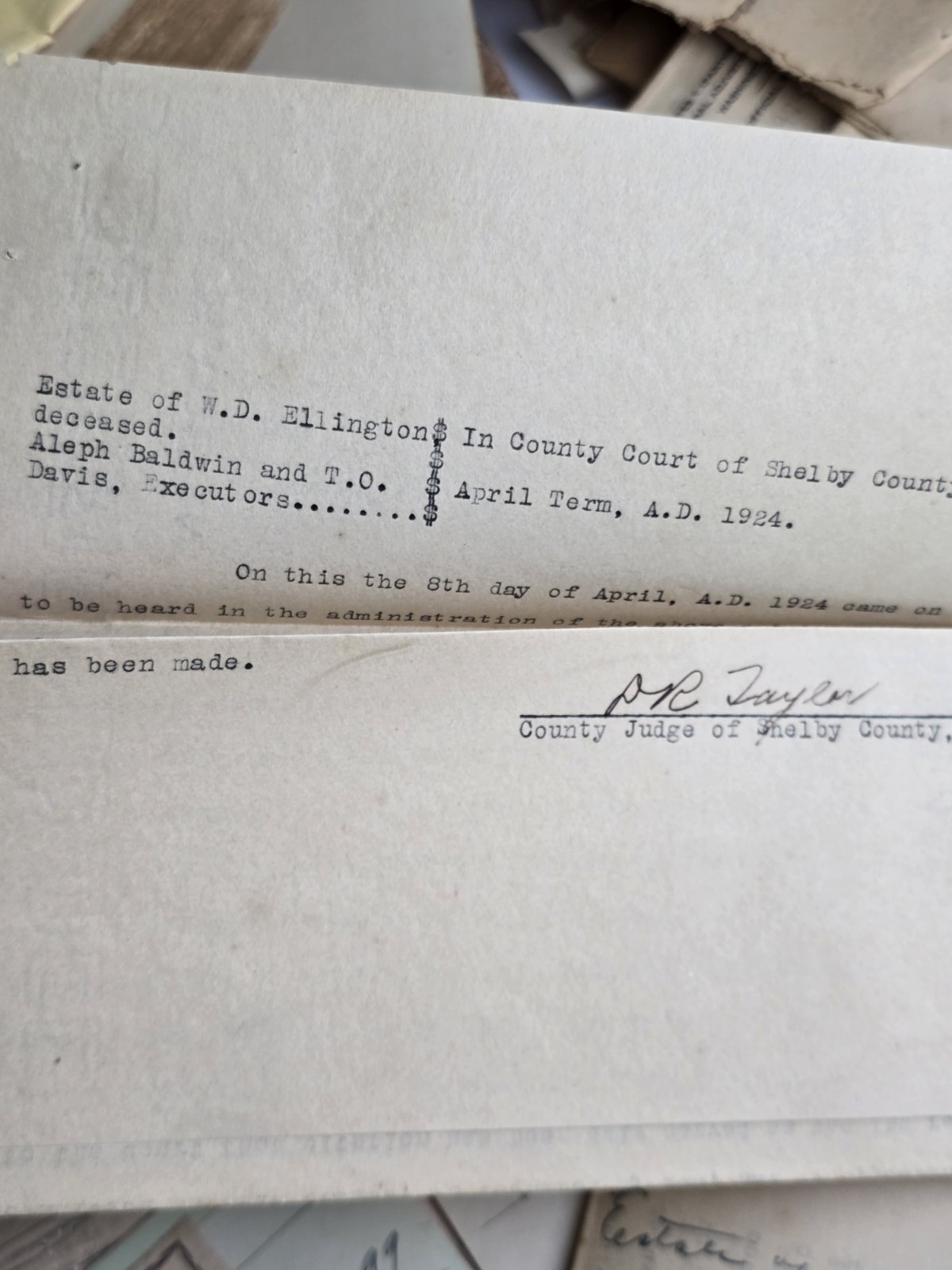 HUGE Vintage TEXAS Paper Ephemera Lot Bank Checks Court Docs Center Texas 1920s