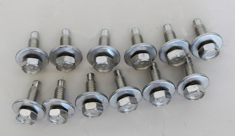 NEW - Mustang cadmium plated Fender Bolts and Clip Nuts Set of 24 Cad 1964-1970