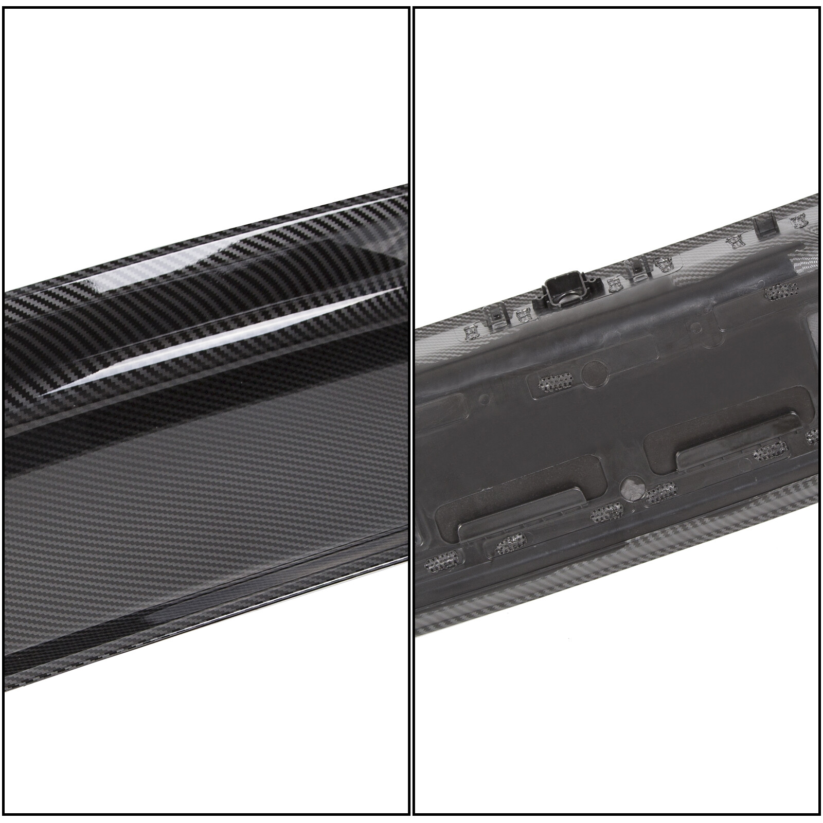 FOR 2015-2023 19 FORD MUSTANG CARBON FIBER LOOK TRUNK DECKLID PANEL TRIM COVER