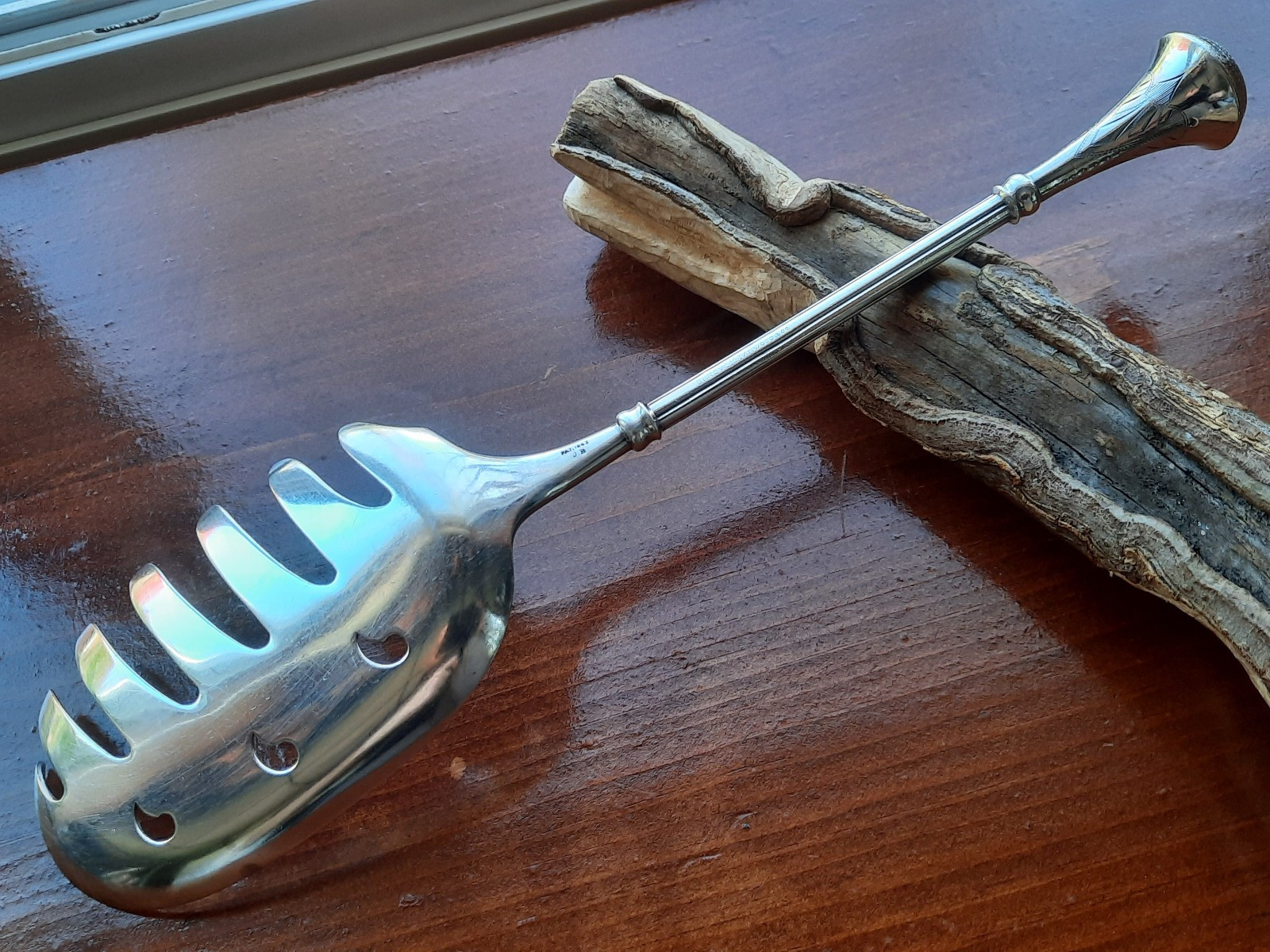 Coin Silver James Bingham Seal Top Macaroni Server, No Mono