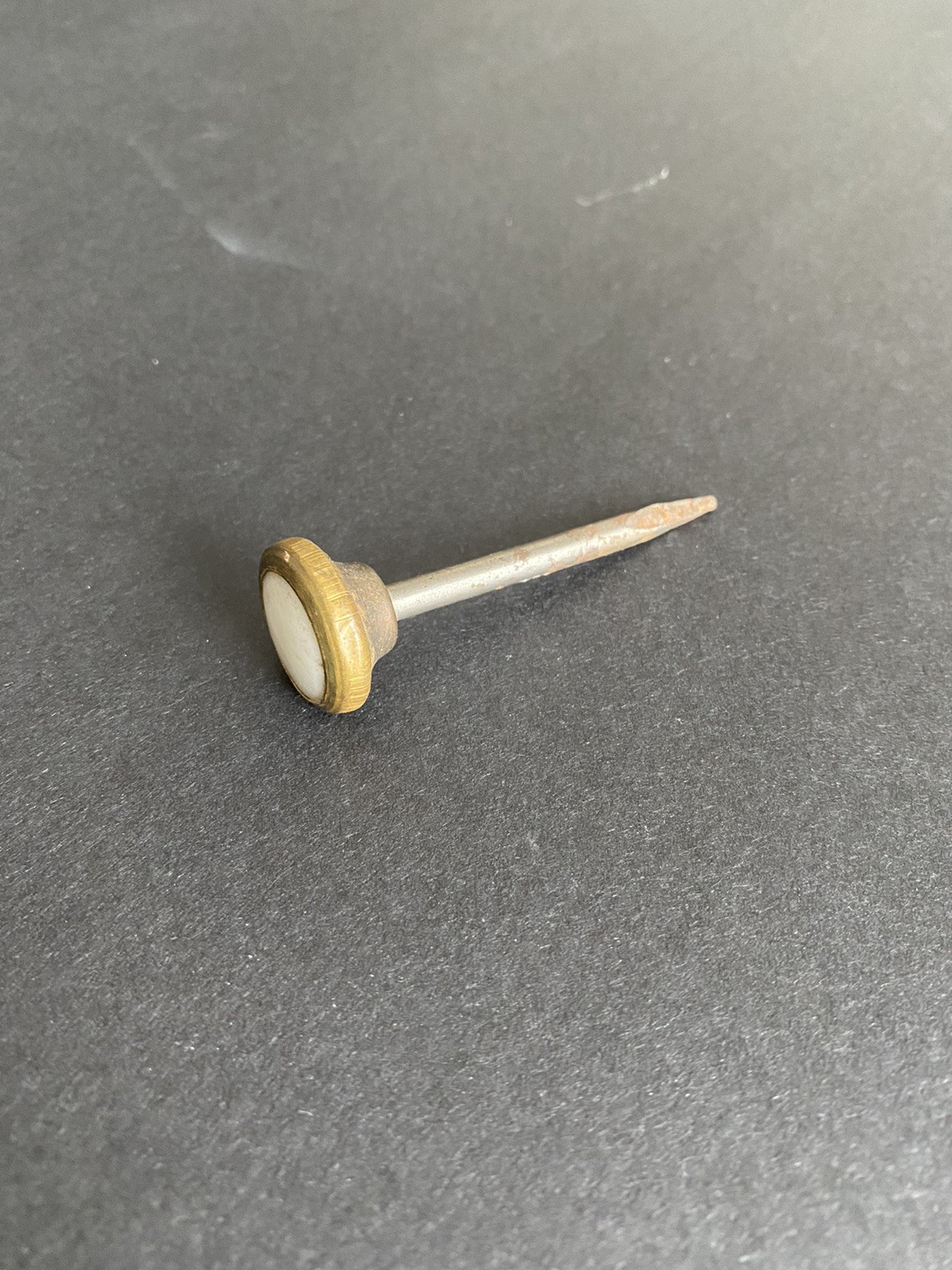 Vintage Victorian Porcelain Picture Hanging Nail- 2 3/4”