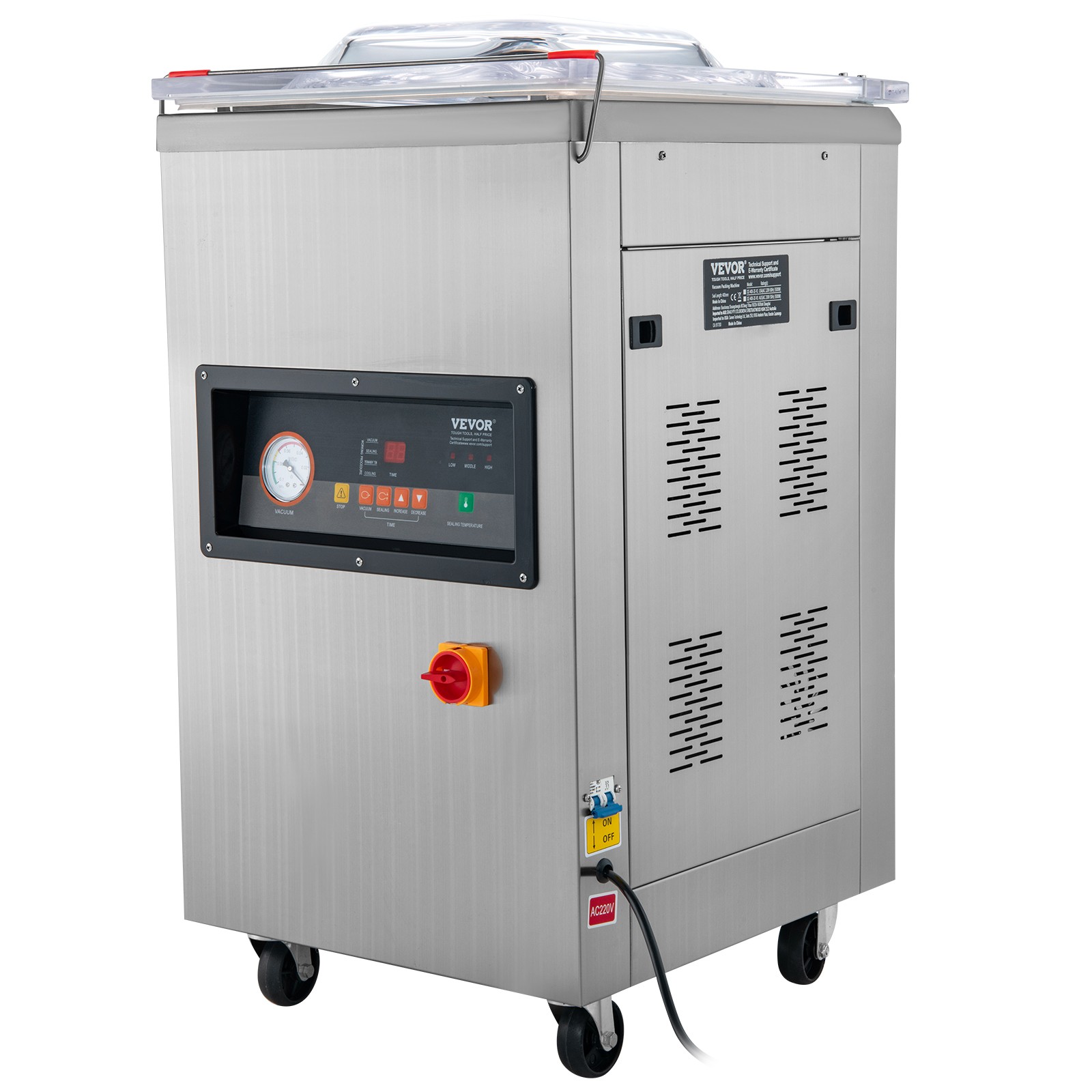 VEVOR Chamber Vacuum Sealer Commercial Vacuum Sealing Bag Packing Machine 600W