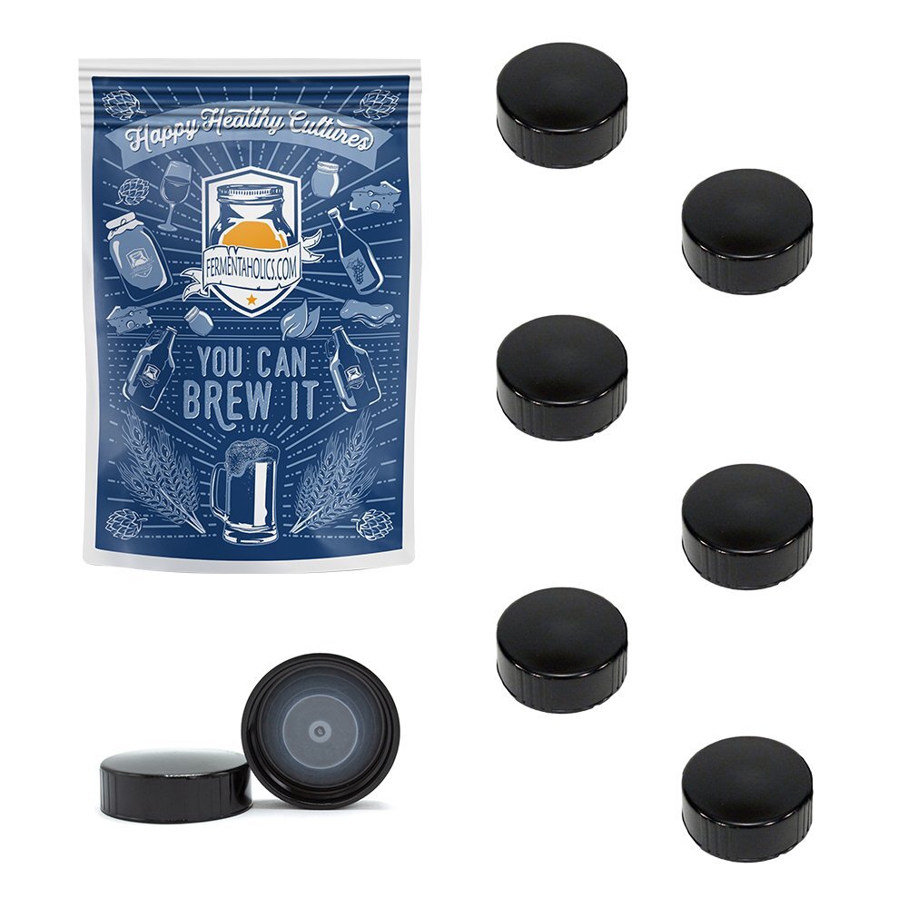 Black Polycone Cap, 38 mm - 8-pk