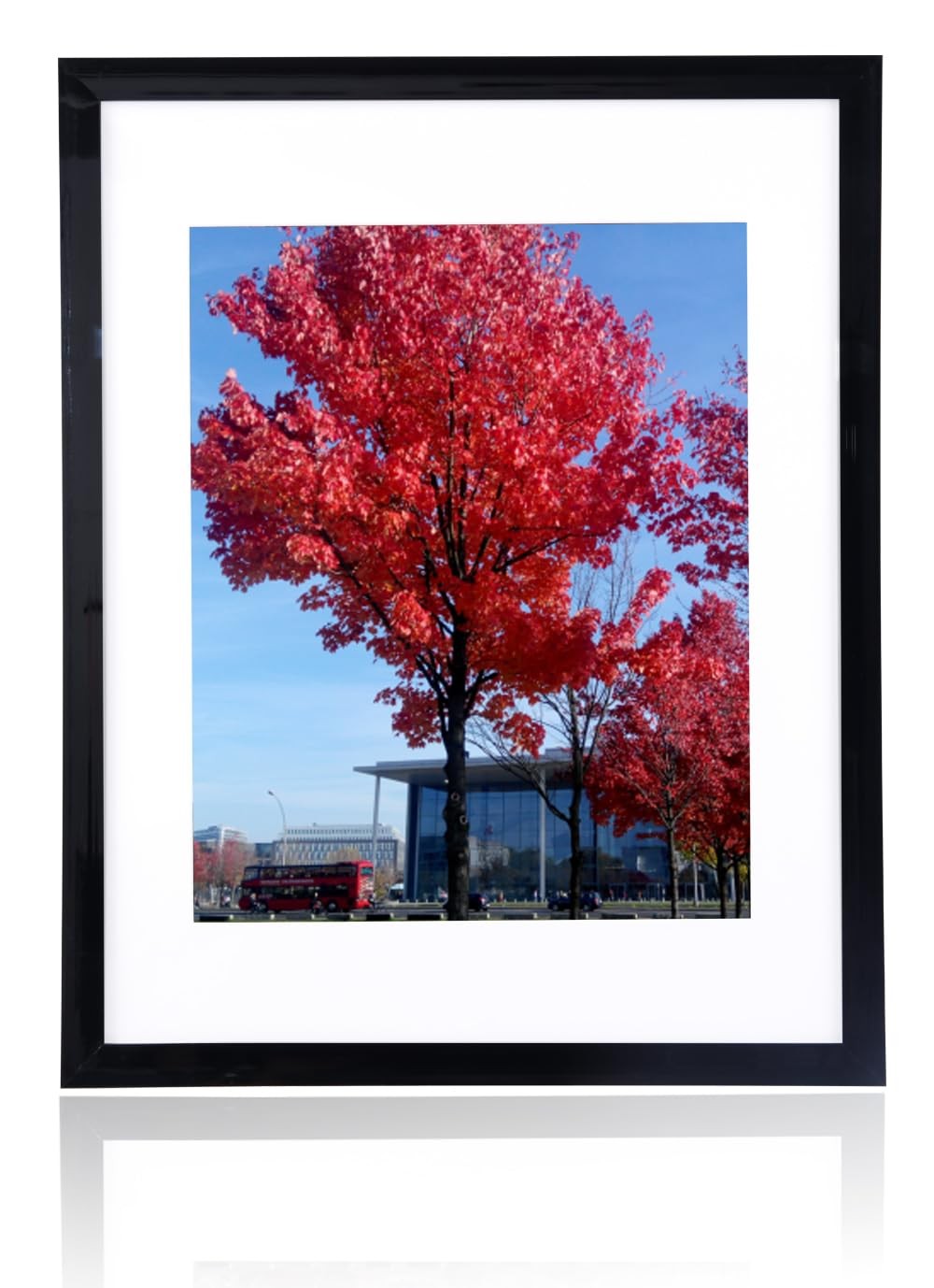 9x12 inch Picture Frame Black, Display Pictures 6x8 with Mat or 9x12 Without