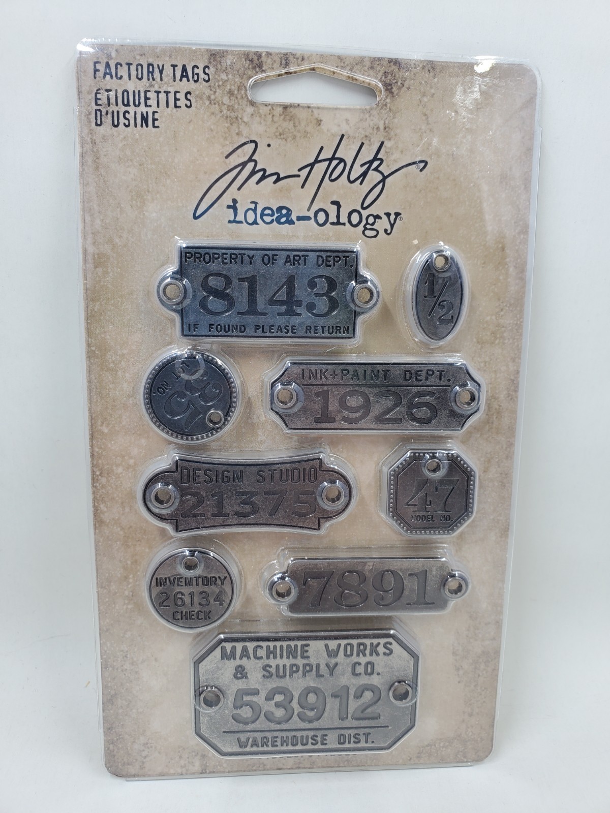 TH4 Tim Holtz Idea-Ology Factory Tags, #TH94039 NEW