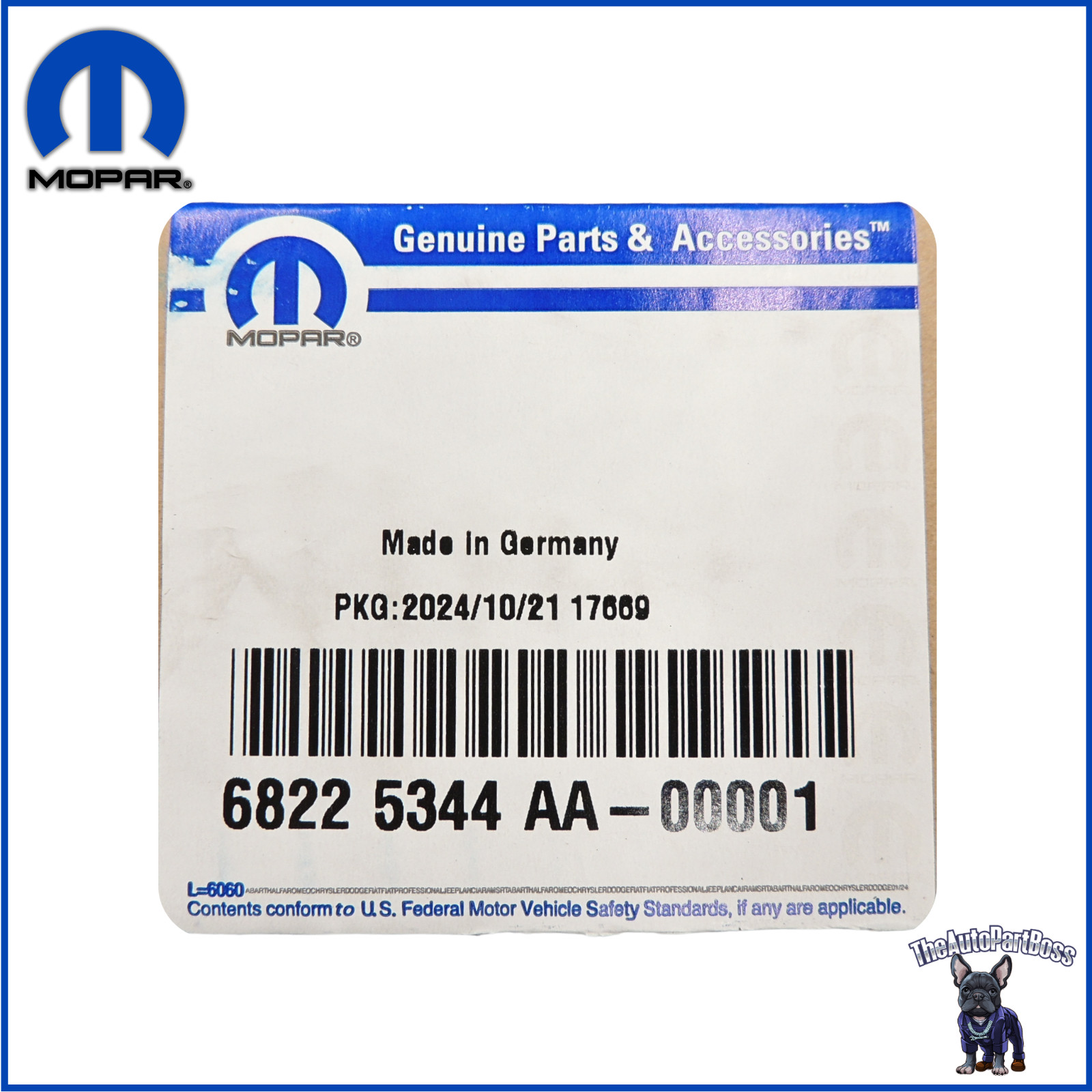 Transmission Oil Pan And Filter OEM Mopar 68225344AA