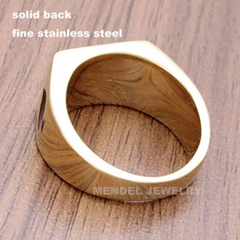 MENDEL Mens Biker Casino Lucky Poker Ring Jewelry Men Stainless Steel Size 7-15