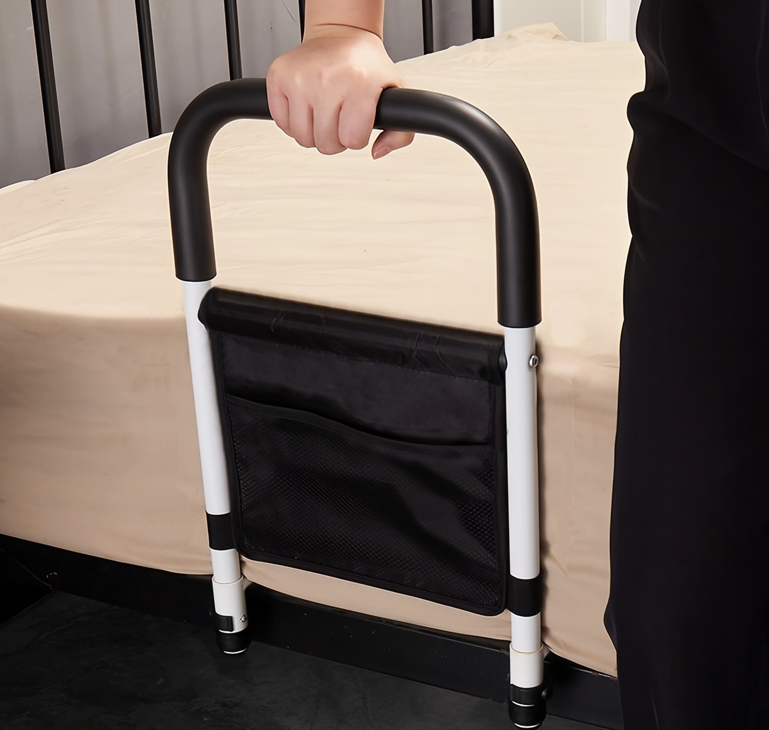 Bed Rails for Elderly Adults, Bed Side Assist Rail for Seniors with Motion Light