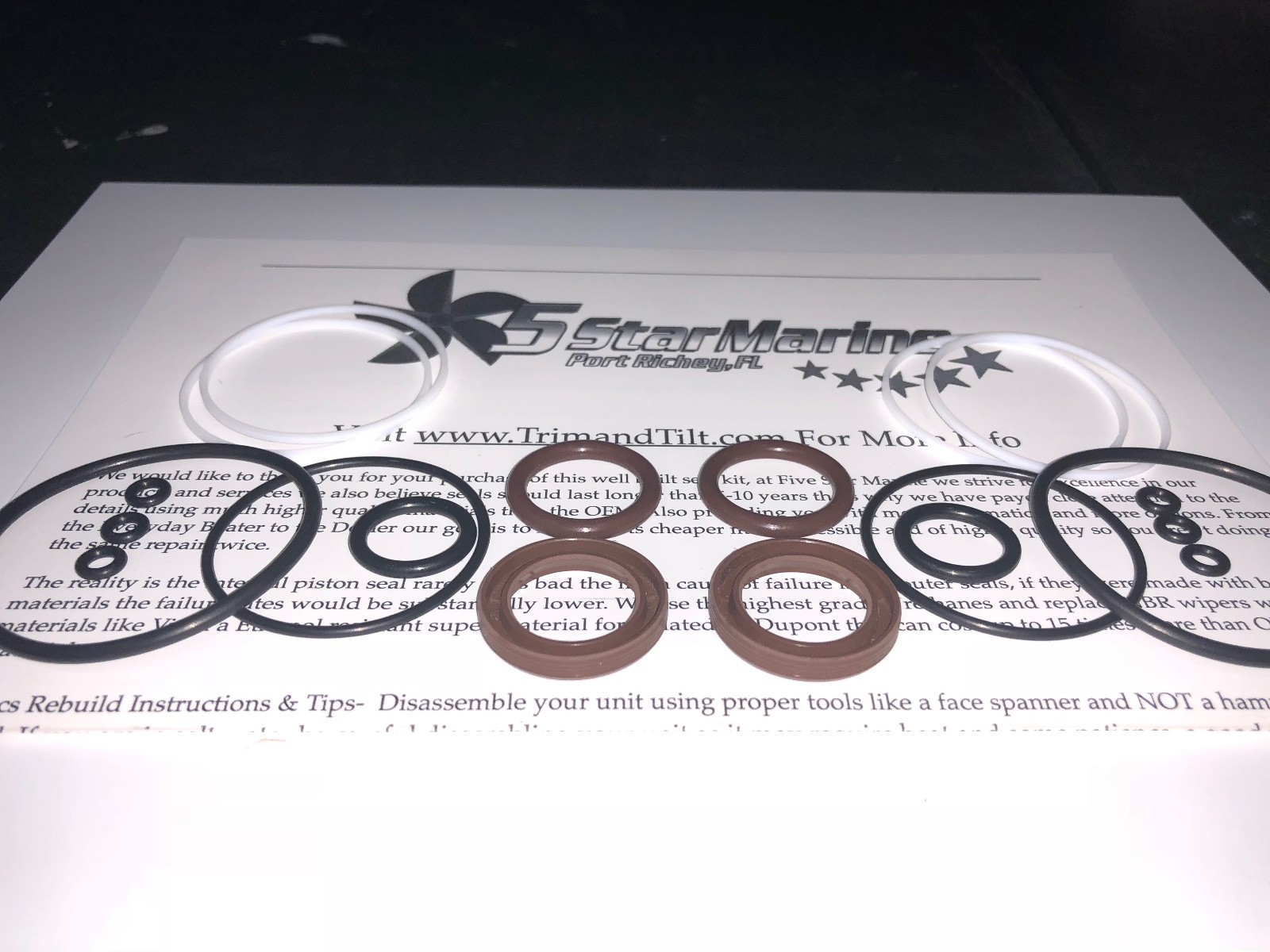 Volvo Penta Trim Cylinder Ram REBUILD KIT SX DPS -M 3857471 3857470 FSM007