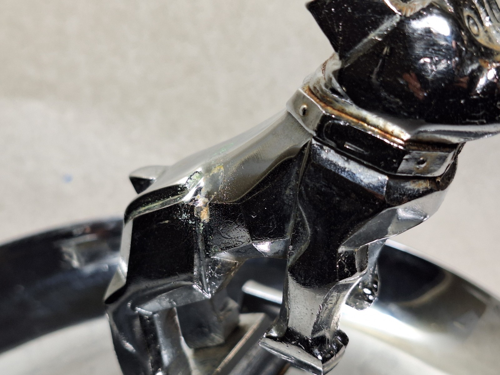 Vintage Mack Truck Bulldog Chrome 7" Cigar Ashtray