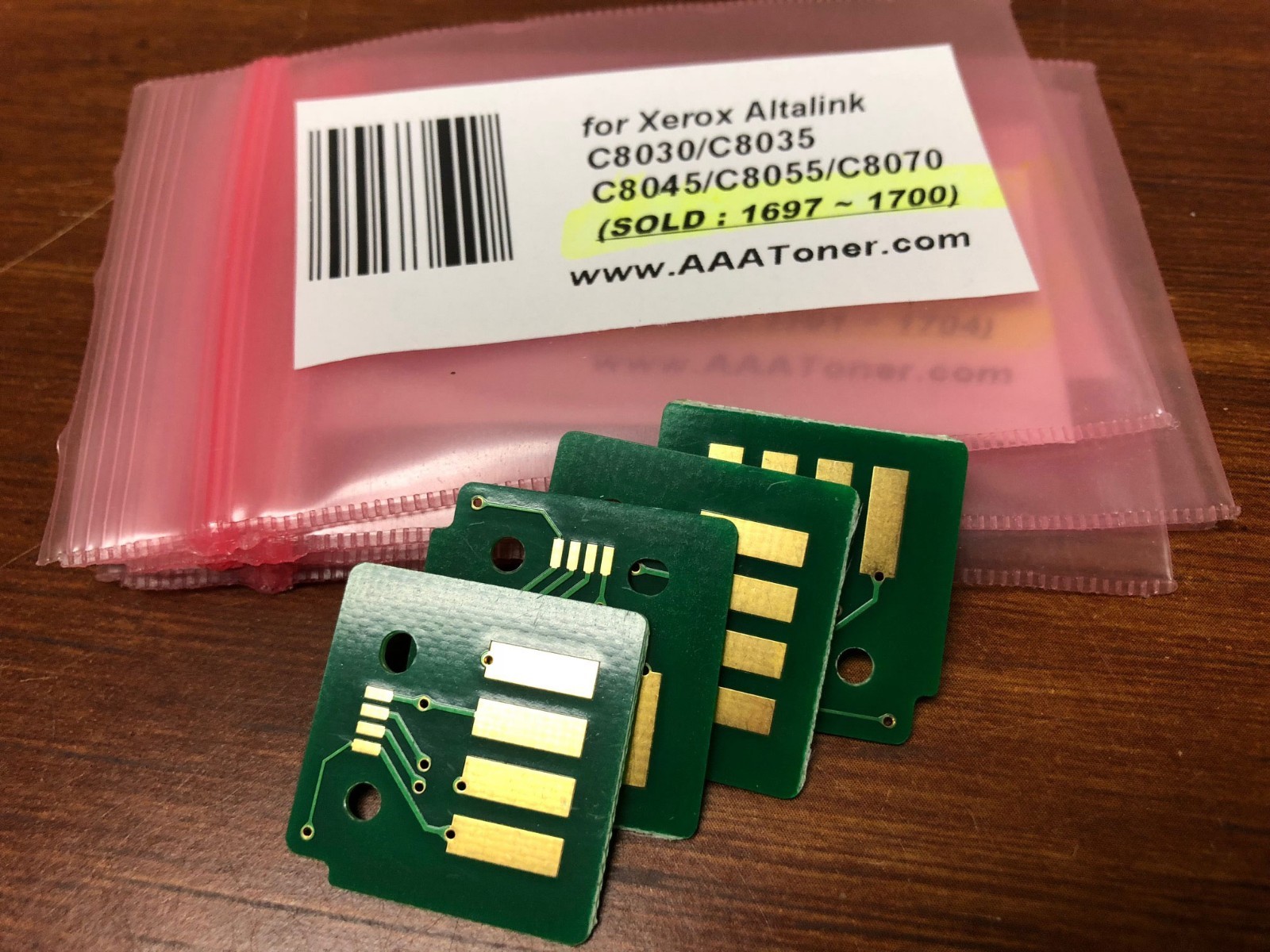 4 Toner Chip (1697 - 1700) for Xerox C8030 C8035 C8045 C8055 C8070 8056 Refill