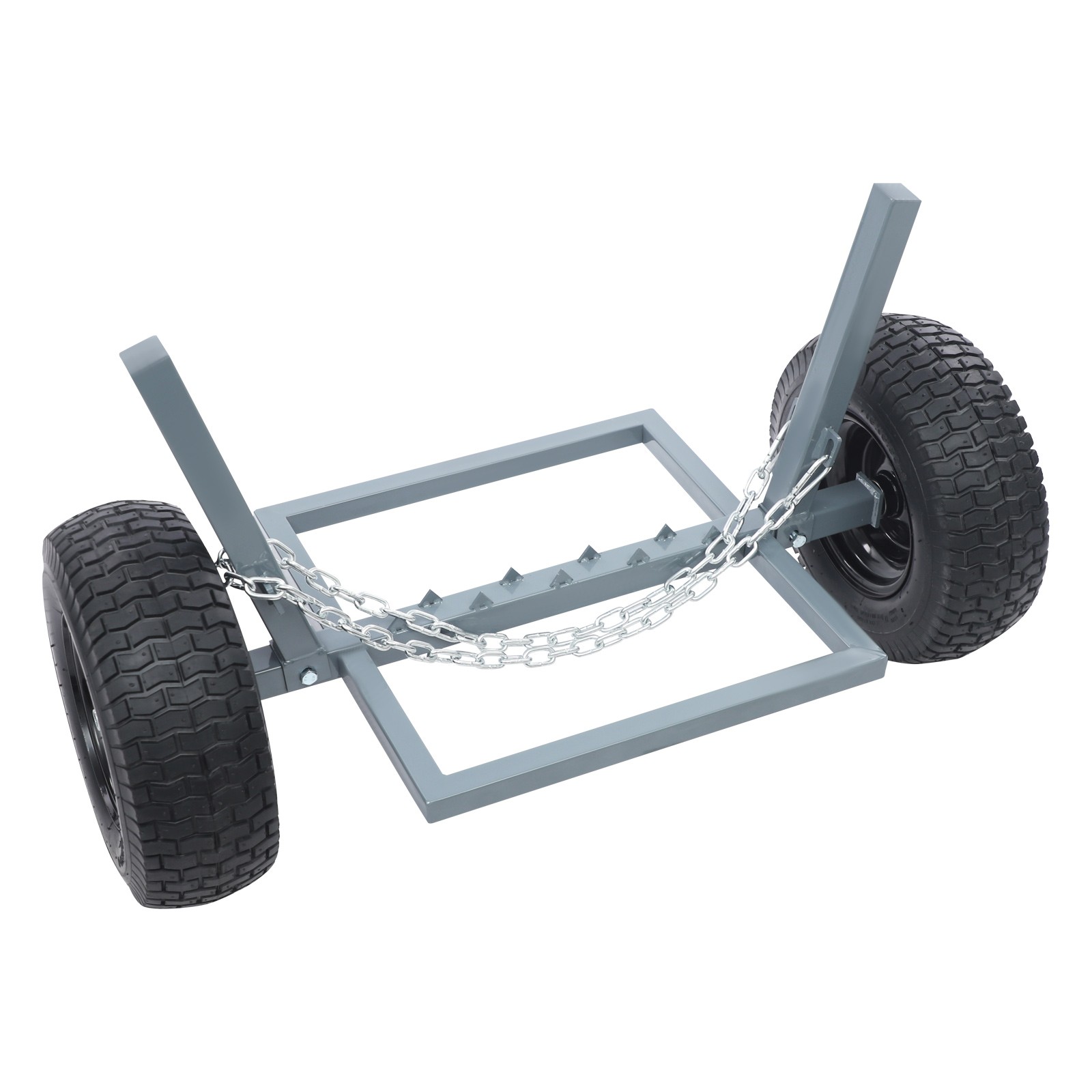 1500 LBS Capacity Log Skidder Heavy Duty Log Holder, Log Dolly with Chain Grey
