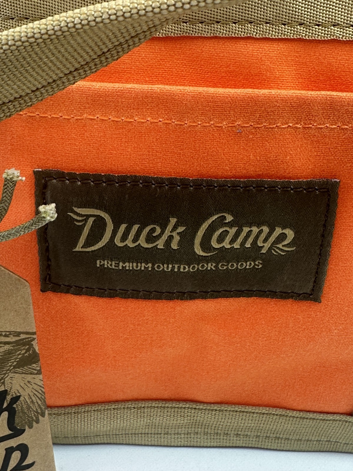 Duck Camp Premium Outdoor Goods Waxed Canvas Field Tote Bag Hunter Orange Small