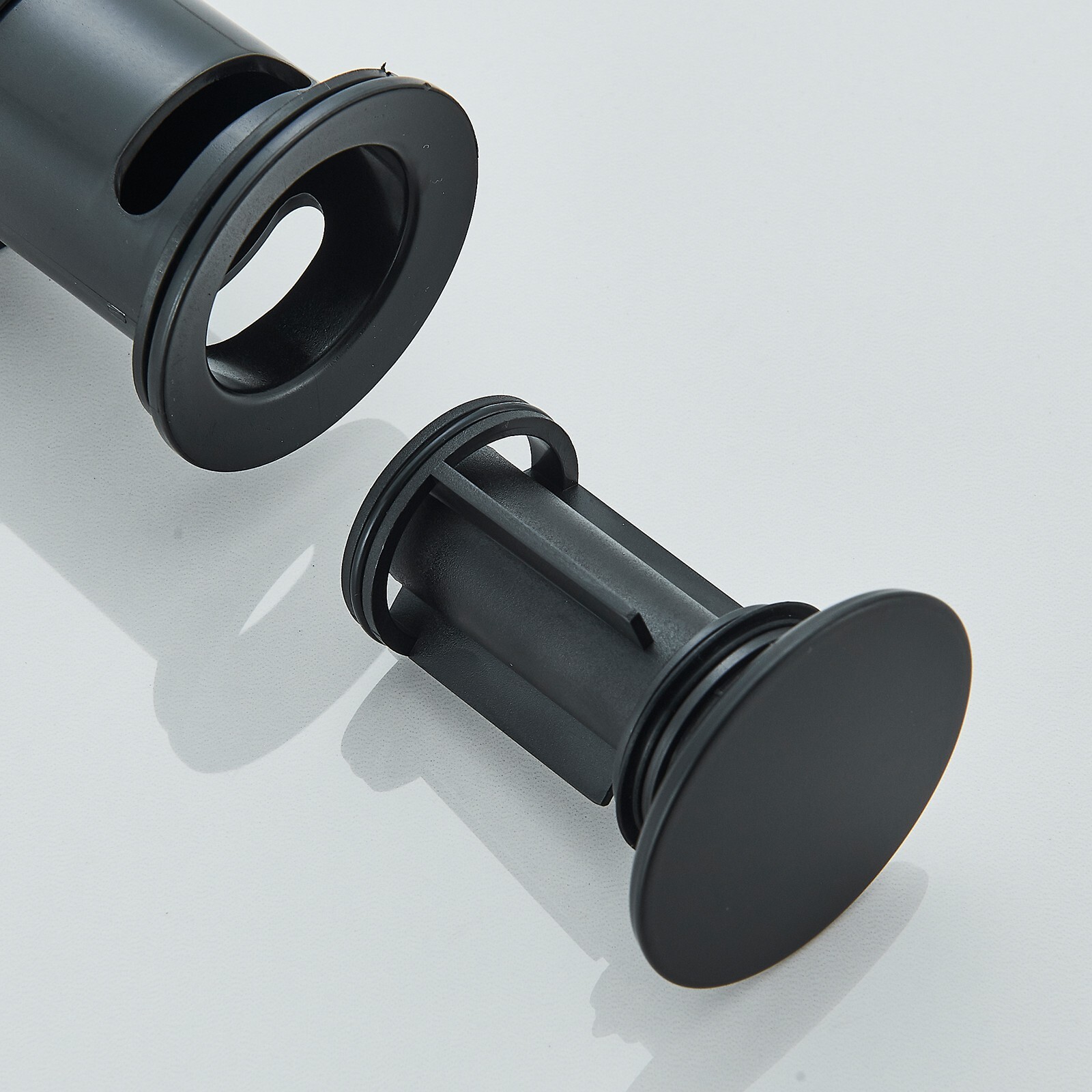 Black Modern Waterfall Bathroom Sink Vanity Faucet Single Handle Taps with Drain