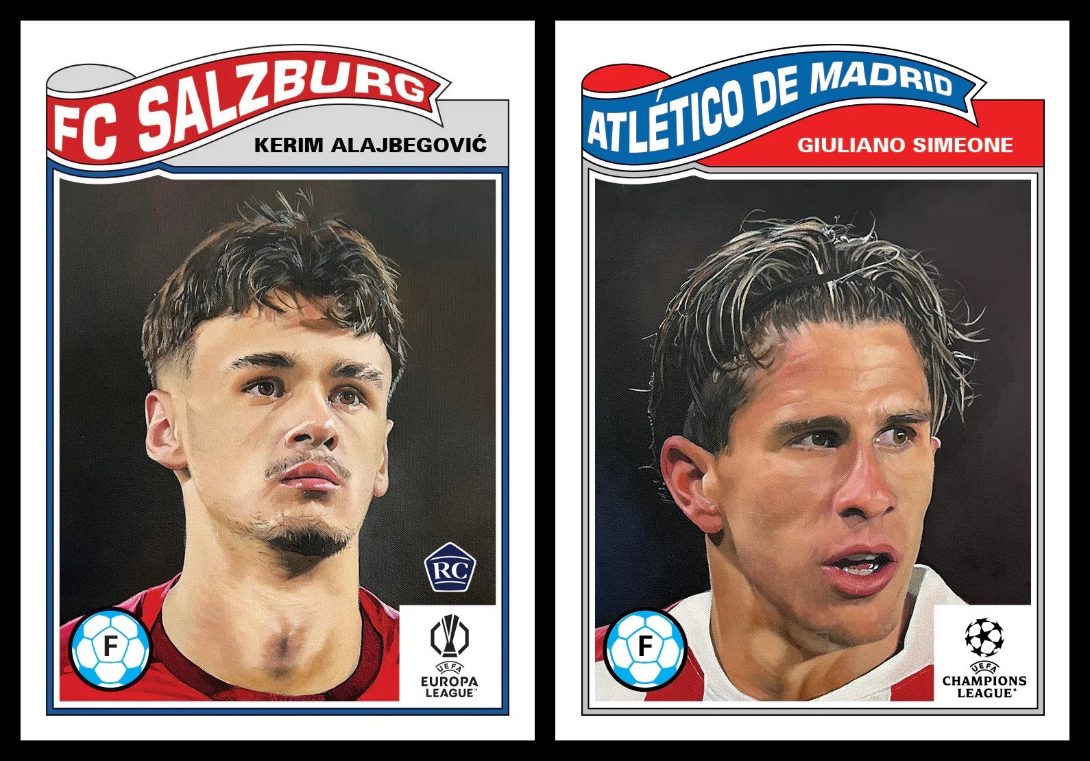 Kerim Alajbegovic & Giuliano Simeone UCC Topps Living Set 865 RC & 866 Presale