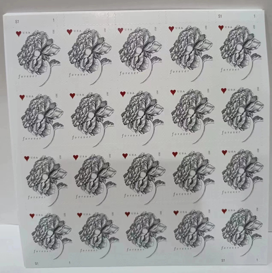 WEDDING VINTAGE ROSE Sheet of 100 Forever Stamps MNH #4959 INVITATIONS 2015