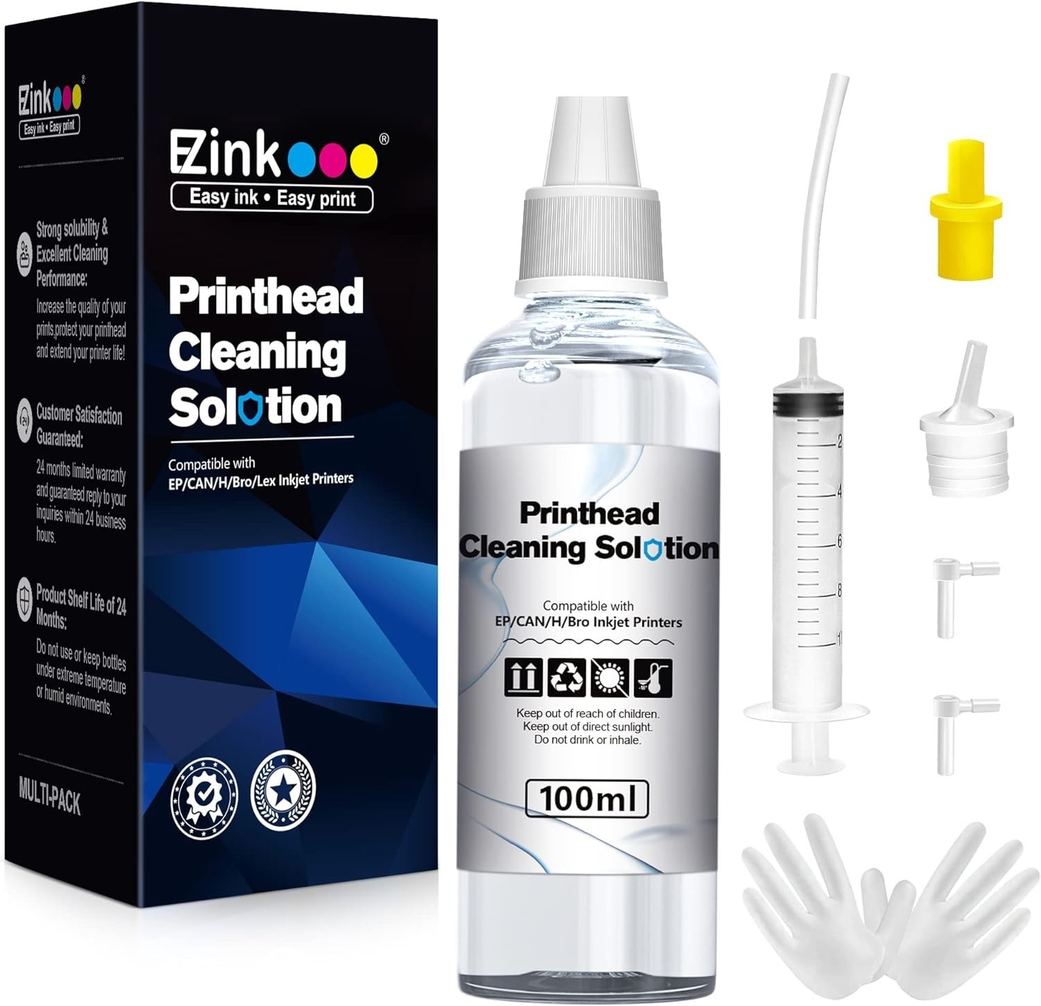 Printhead Cleaning Kit HP, Epson,Canon, Brother & Lexmark 100ml High Efficiency