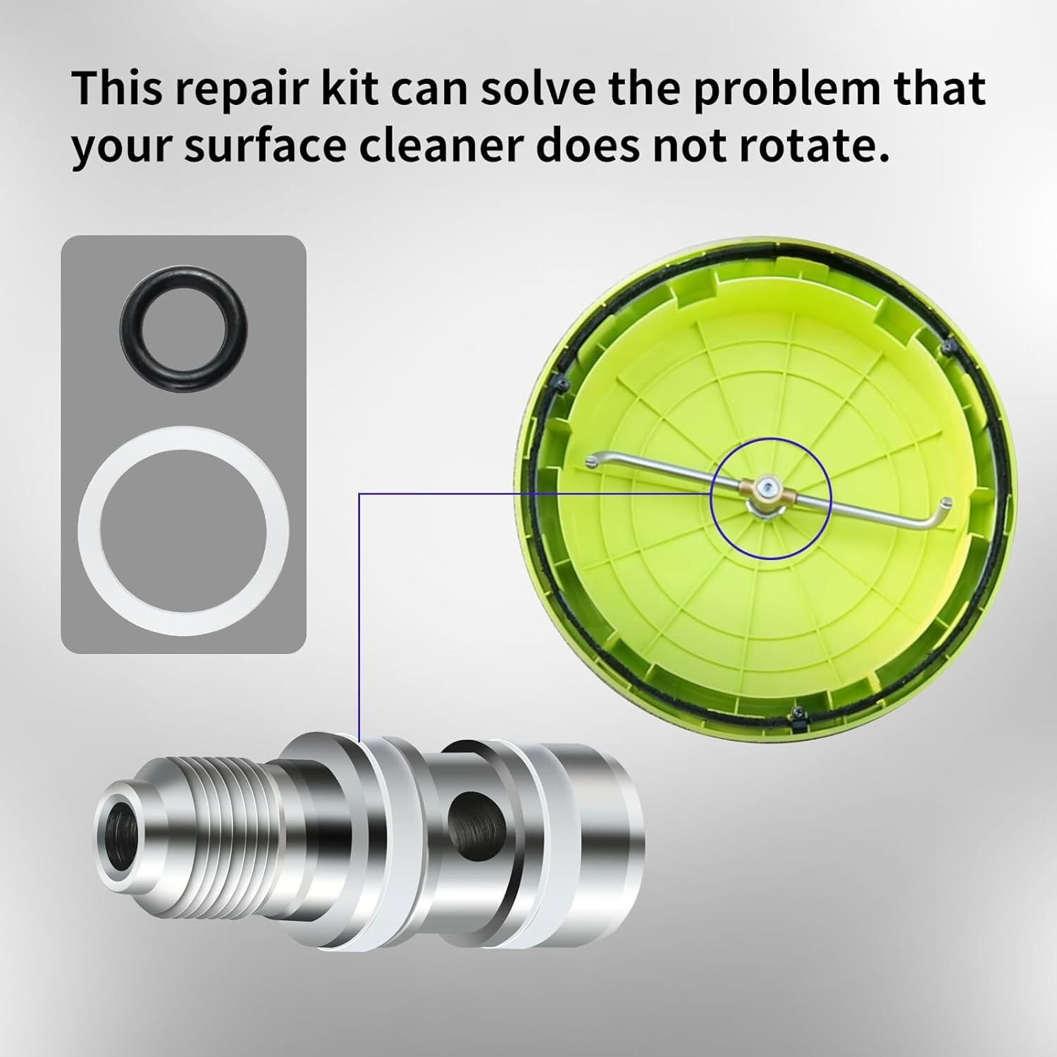 Pressure Washer Rotary Flat Surface Cleaner Concrete Decks Swivel * Repair KIt *