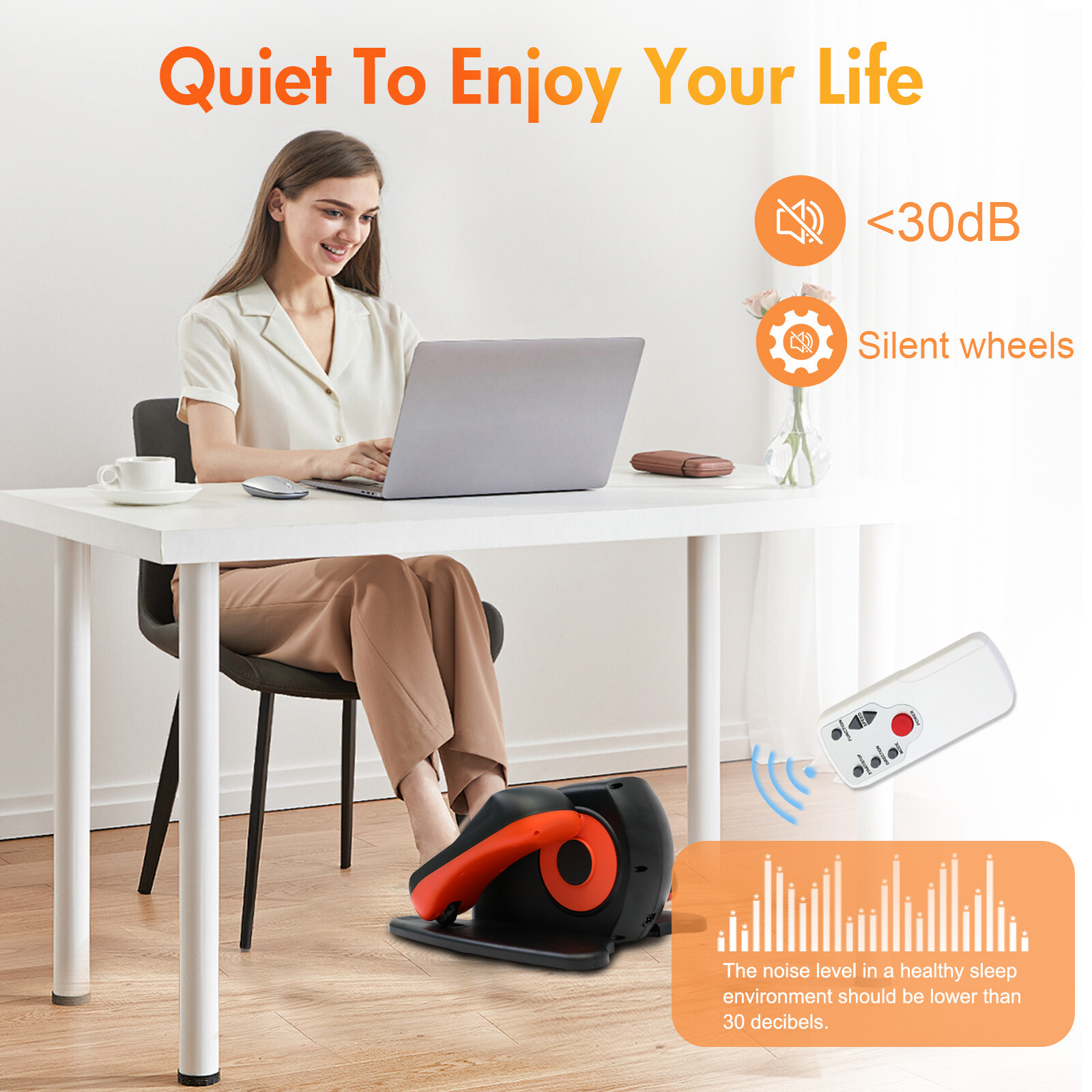 Ellipse Electric Elliptical Machine Under Desk Leg Exerciser Fully Assembled LCD