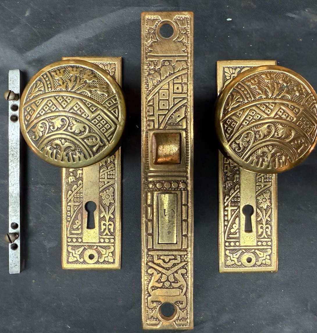 Corbin 1895 Ceylon Passage Set Drum Knobs Eastlake Victorian 1 Of 11 Sets