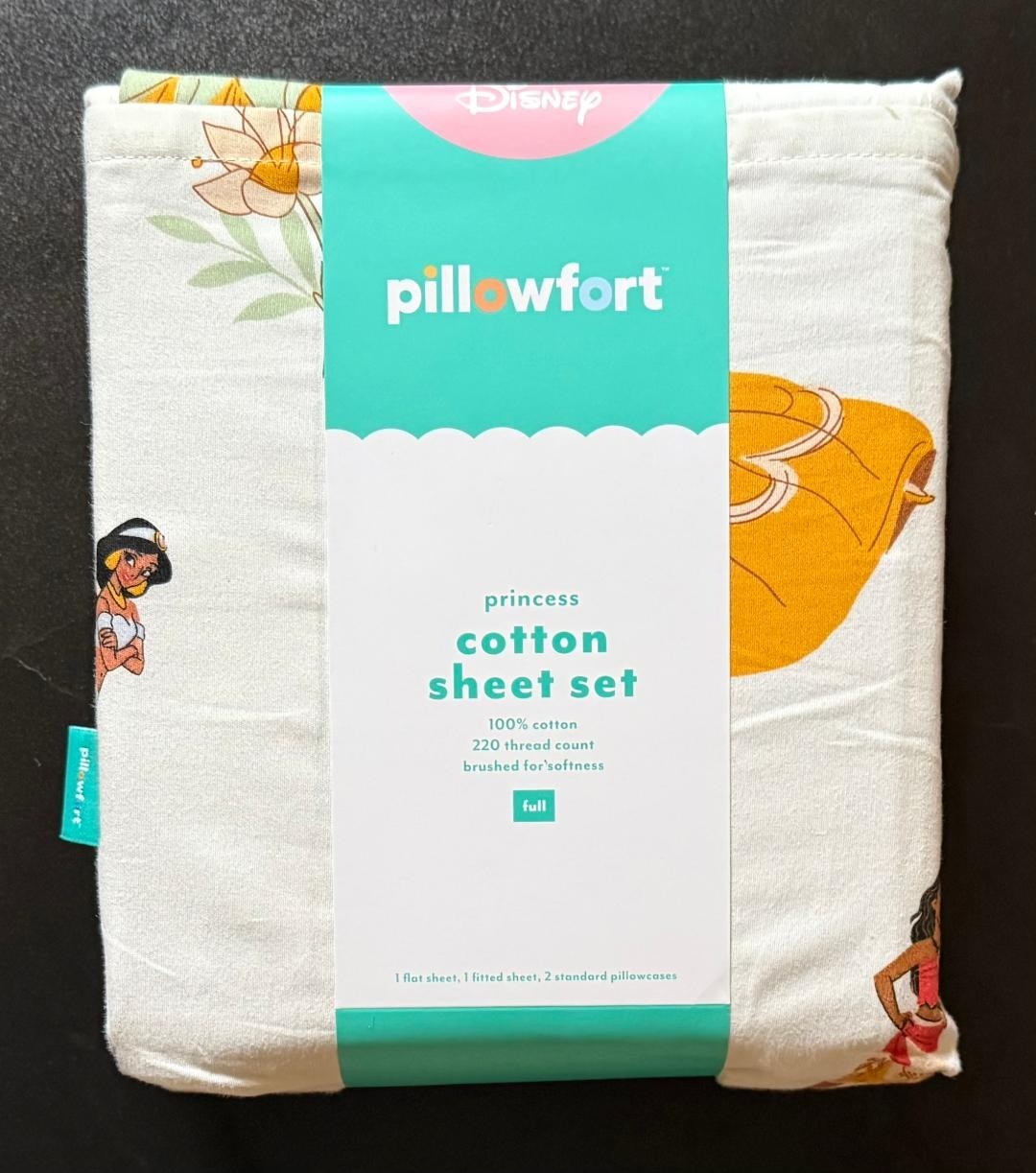 NEW! Full PRINCESS Characters Kids' Sheet SET!! DISNEY Collection by Pillowfort!