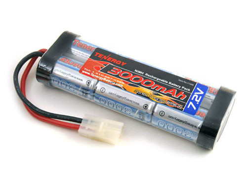Tenergy 7.2V High Capacity 3000mAh Flat NiMH Battery Packs for RC Car w/ Tamiya