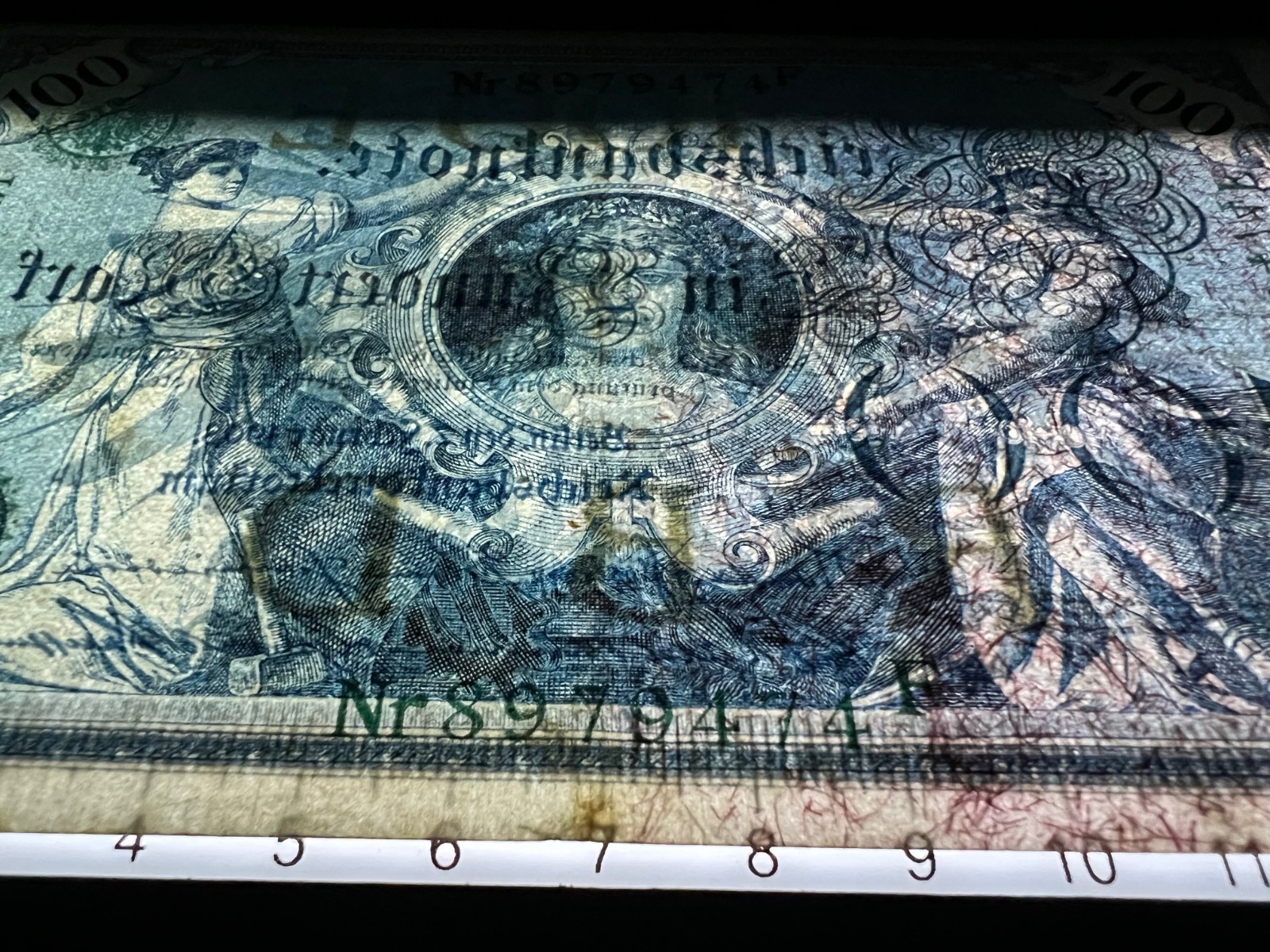 1908 Germany 100 Mark Post WWI Pre WWII Banknote World Paper Money Kaiser