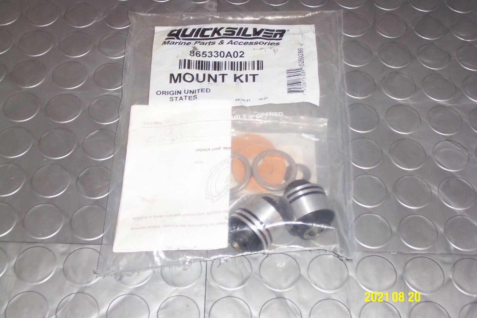 Mercury Mercruiser Quicksilver Bellhousing Rear Engine Mount Kit 865330a02  Pair