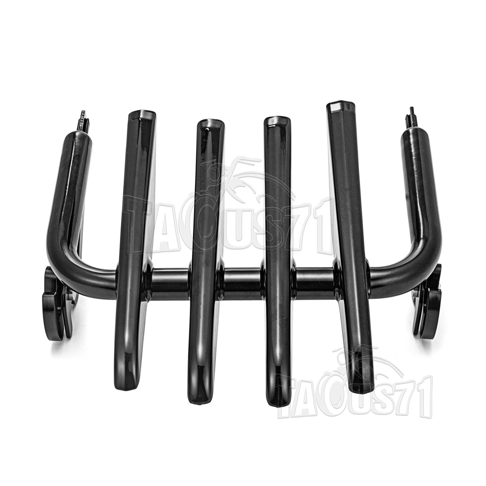 Black Backrest Sissy Bar & Stealth Rack For 09-23 Harley Road Glide Street Glide