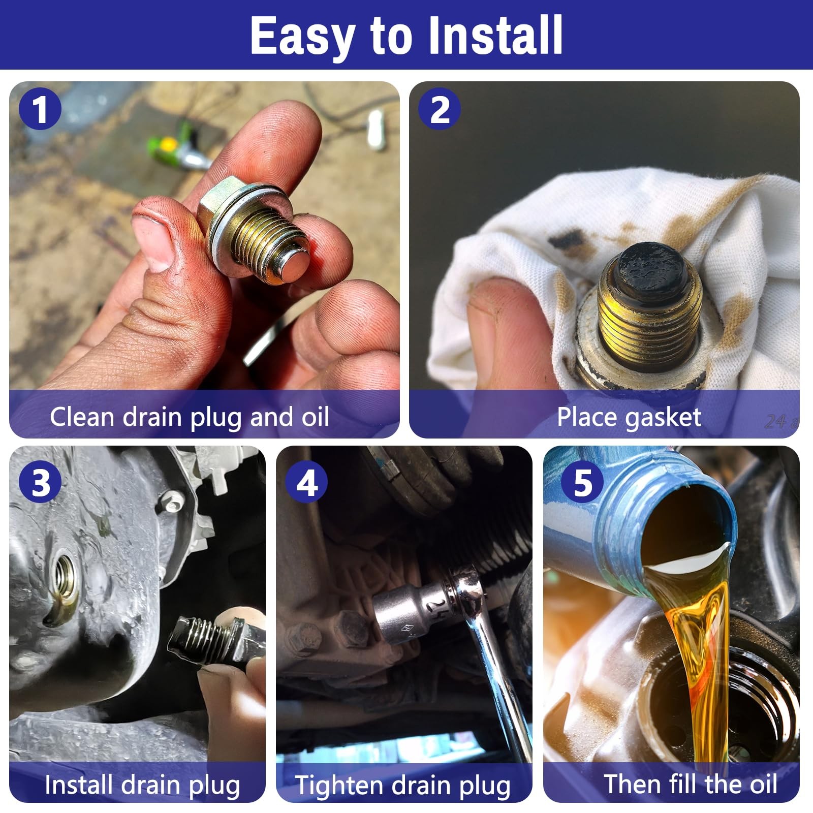 600 Pcs Aluminum Crush Washer Assortment Kit � 18 Sizes Oil Drain Plug Gasket As