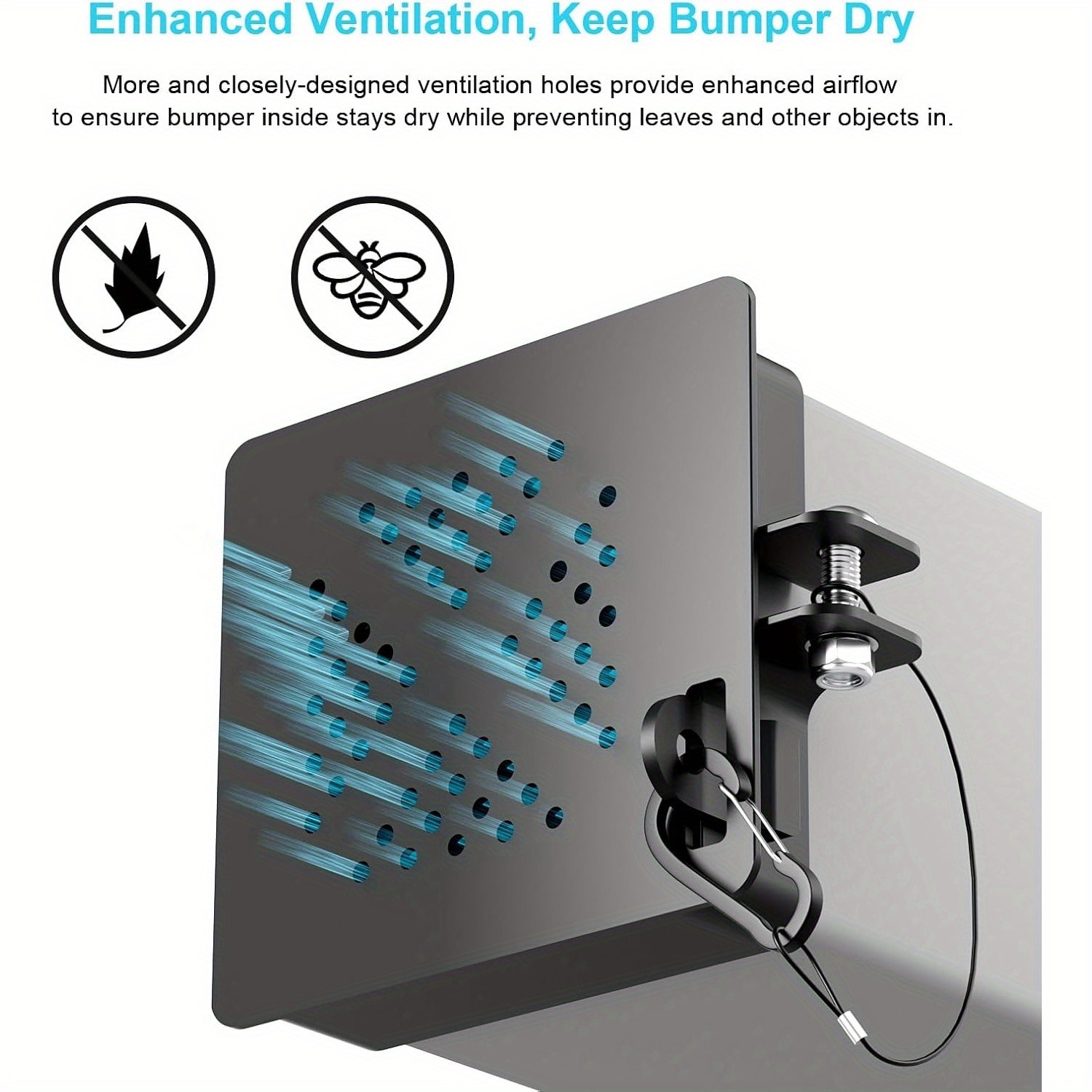 2PCS Aluminum RV Bumper End Cap for 4x4 Inch Square Camper Bumpers Plug