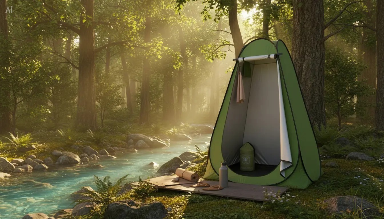 Army Green Pop Up Privacy Shower Tent