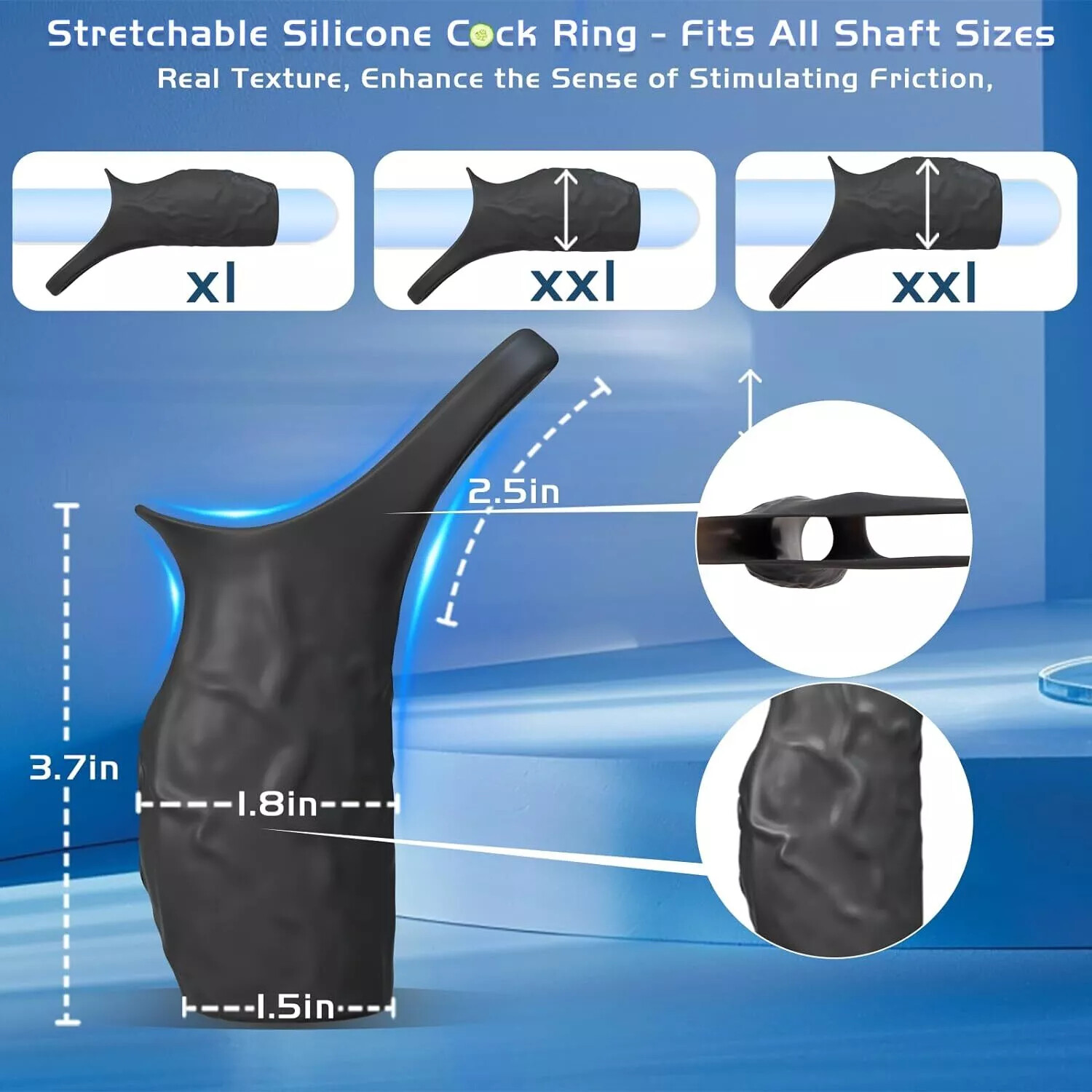 Men Penis Cock Ring Vibrator G-spot Dildo Massager Couple foreplay sex toys