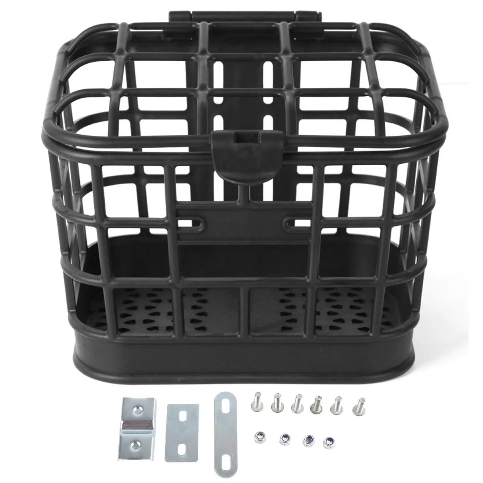 Detachable Front Bike Basket w/ Lid | Large Capacity PC Storage for E-Bike