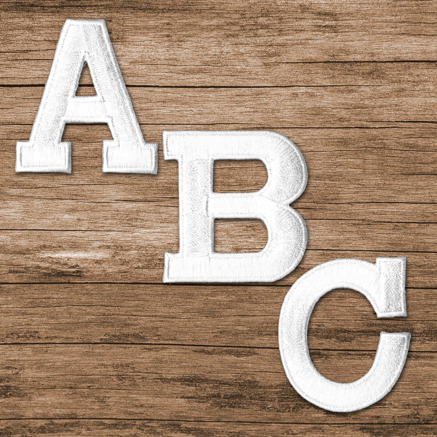 Iron on Letter Patches Embroidered 2" Block Letters - 3 Colors - USA Seller!