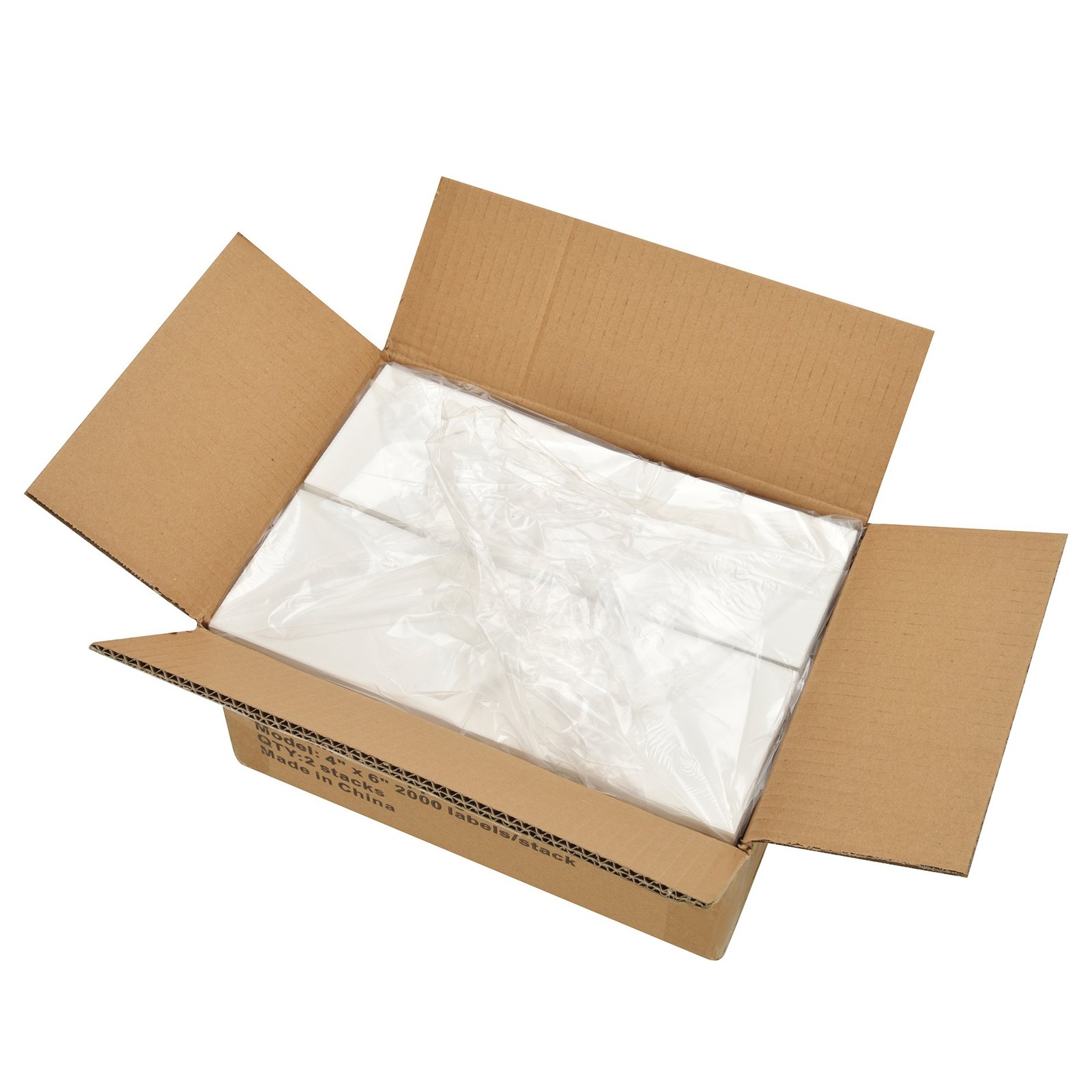 4000-20000 4x6 Fanfold Direct Thermal Shipping Labels Perforated Label For Zebra