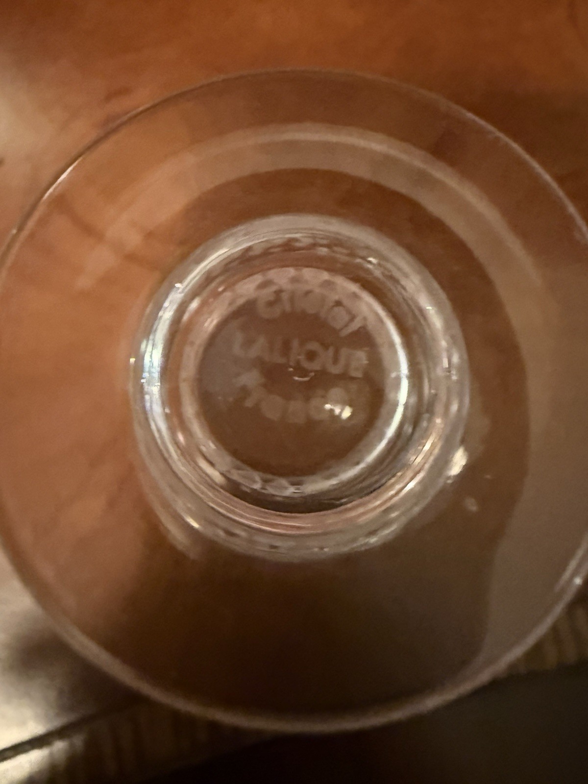 Pair Of Lalique Bourgueil 3in Cordials SIGNED RARE 1930's