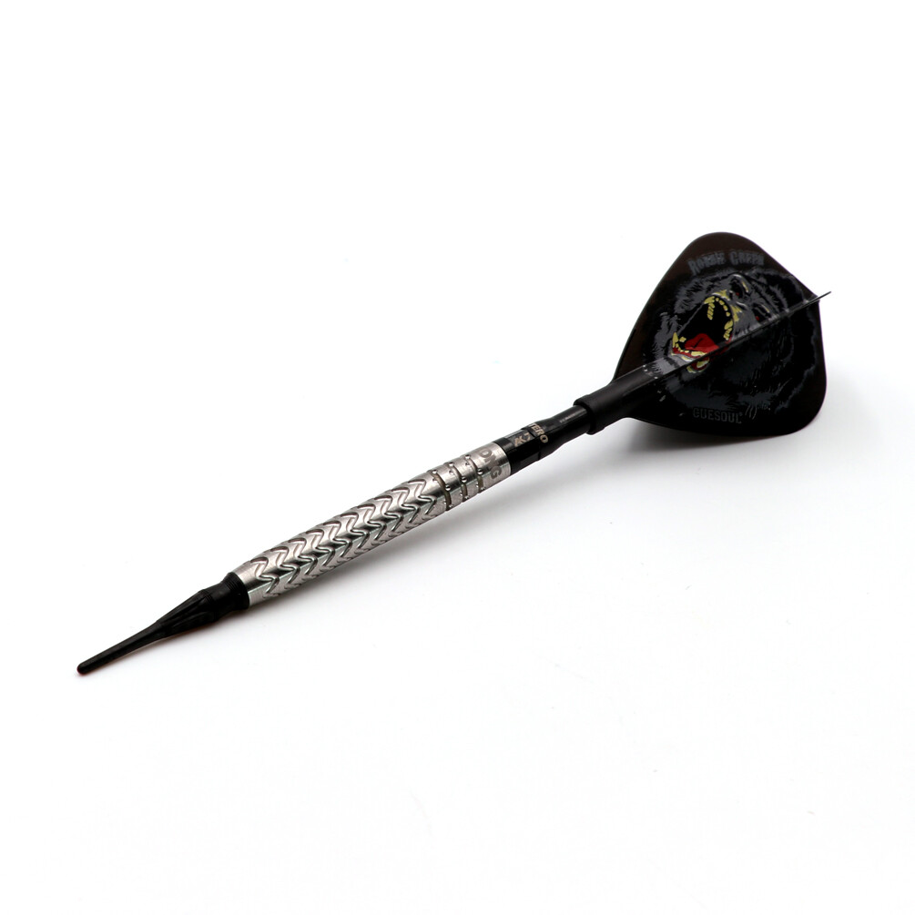 CUESOUL Robbie 'KONG' Green 20g 90% Tungsten Soft Tip Dart Set-Silver