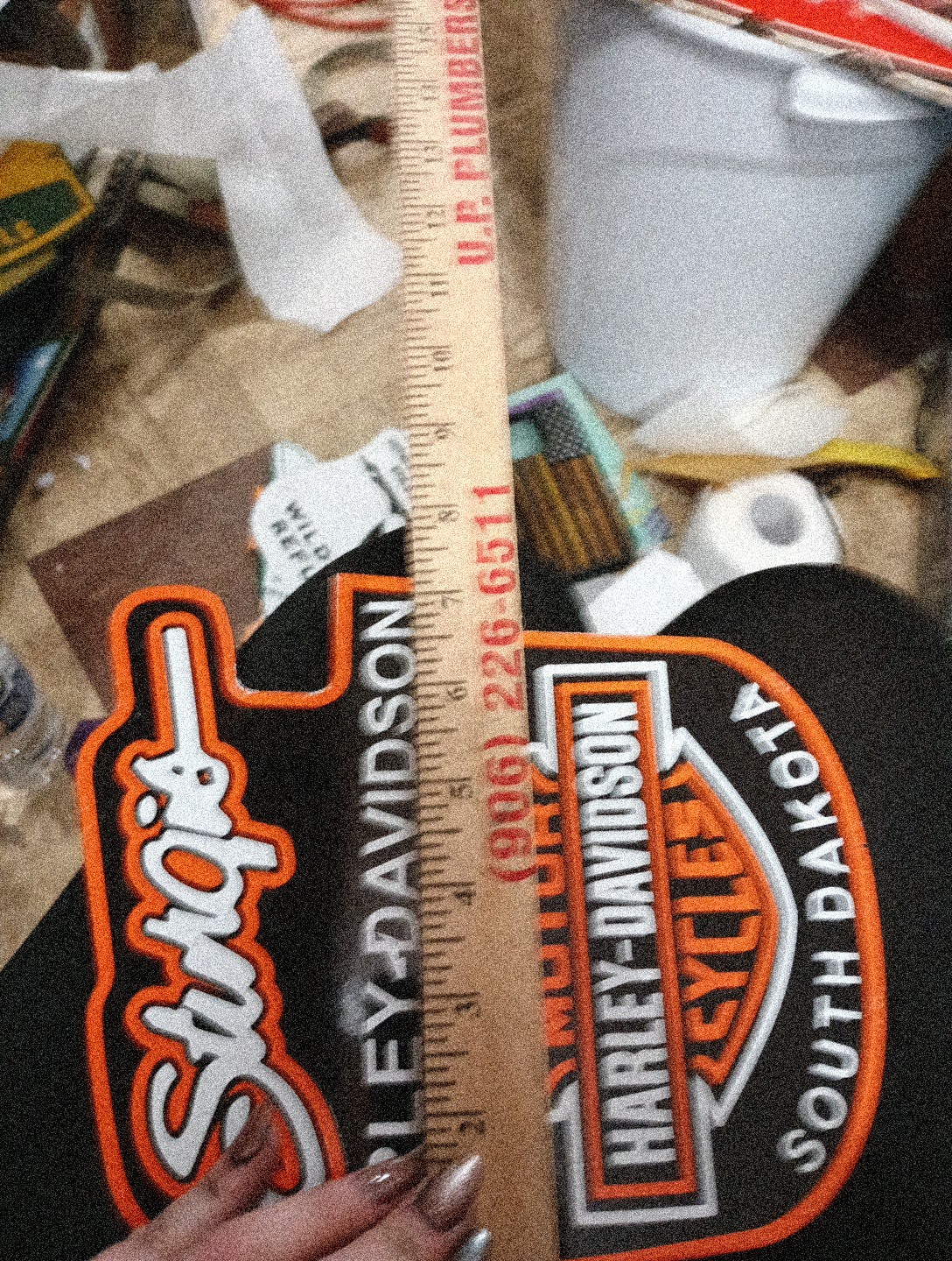 Porcelain Harley Davidson South Dakota Motorcycles Sign