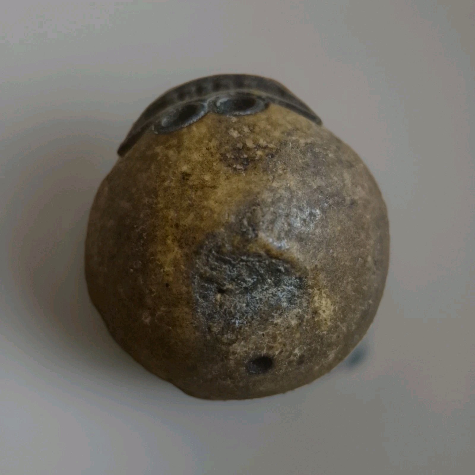 Rare Large Tibetan Kapala Citipati Bead - Relic