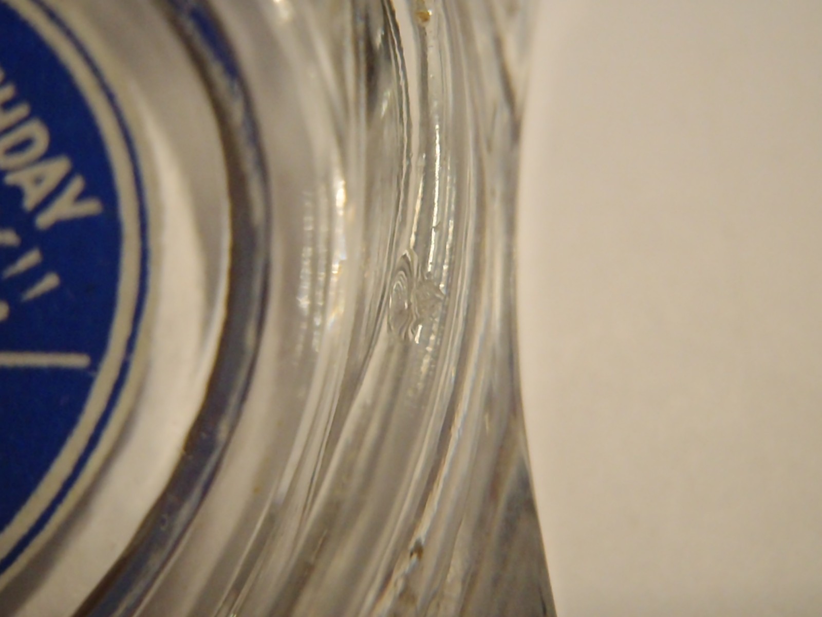 VERY RARE 1939 PYREX ORIGINAL ADVERTISING GLASS ASHTRAY BIRTHDAY PARTY ANNIV.