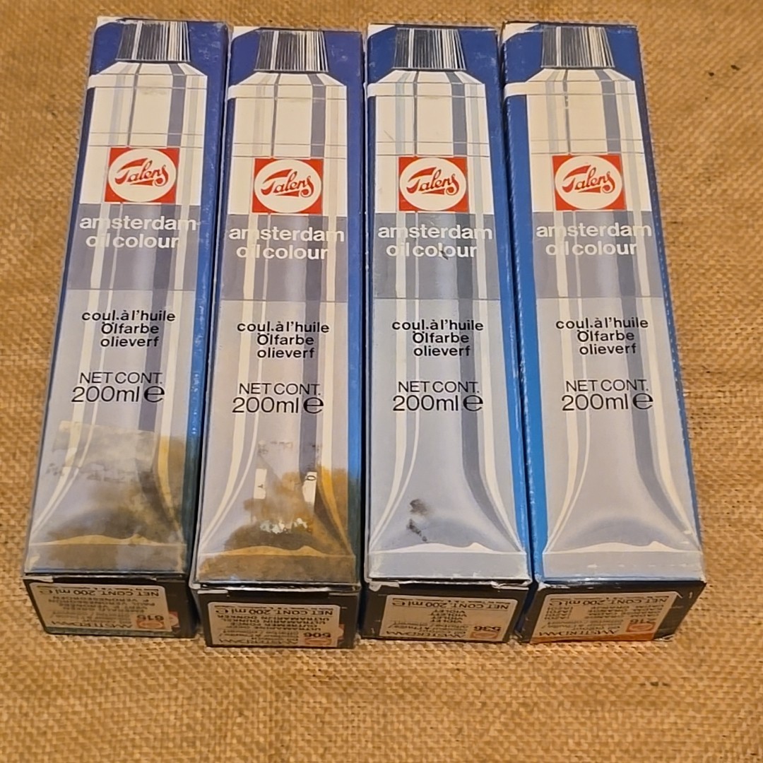 4 Talens Amsterdam Oil Colour Paints 200ml Vintage