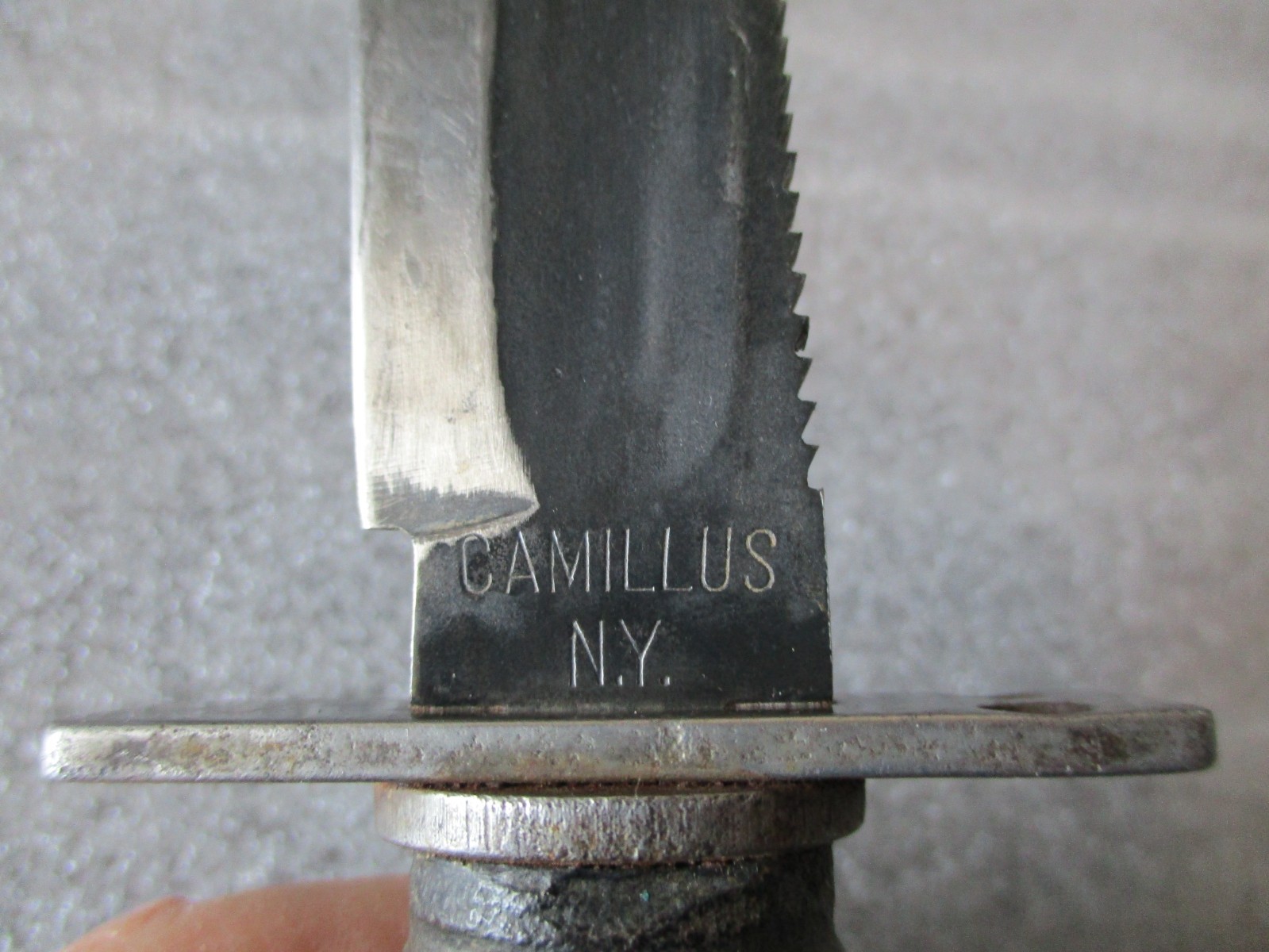 Camillus NY Vietnam Pilot Survival Knife with Sheath & Stone