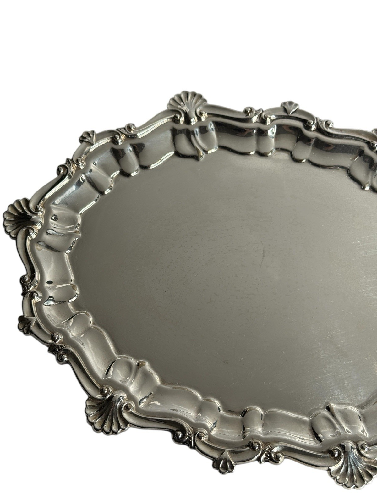 Antique Elkington Silver Plate Salver Tray