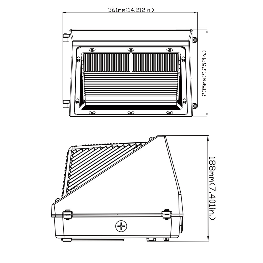 4 Pcs 120W LED Wall Pack Light Dusk to Dawn Commercial Outdoor Security Light