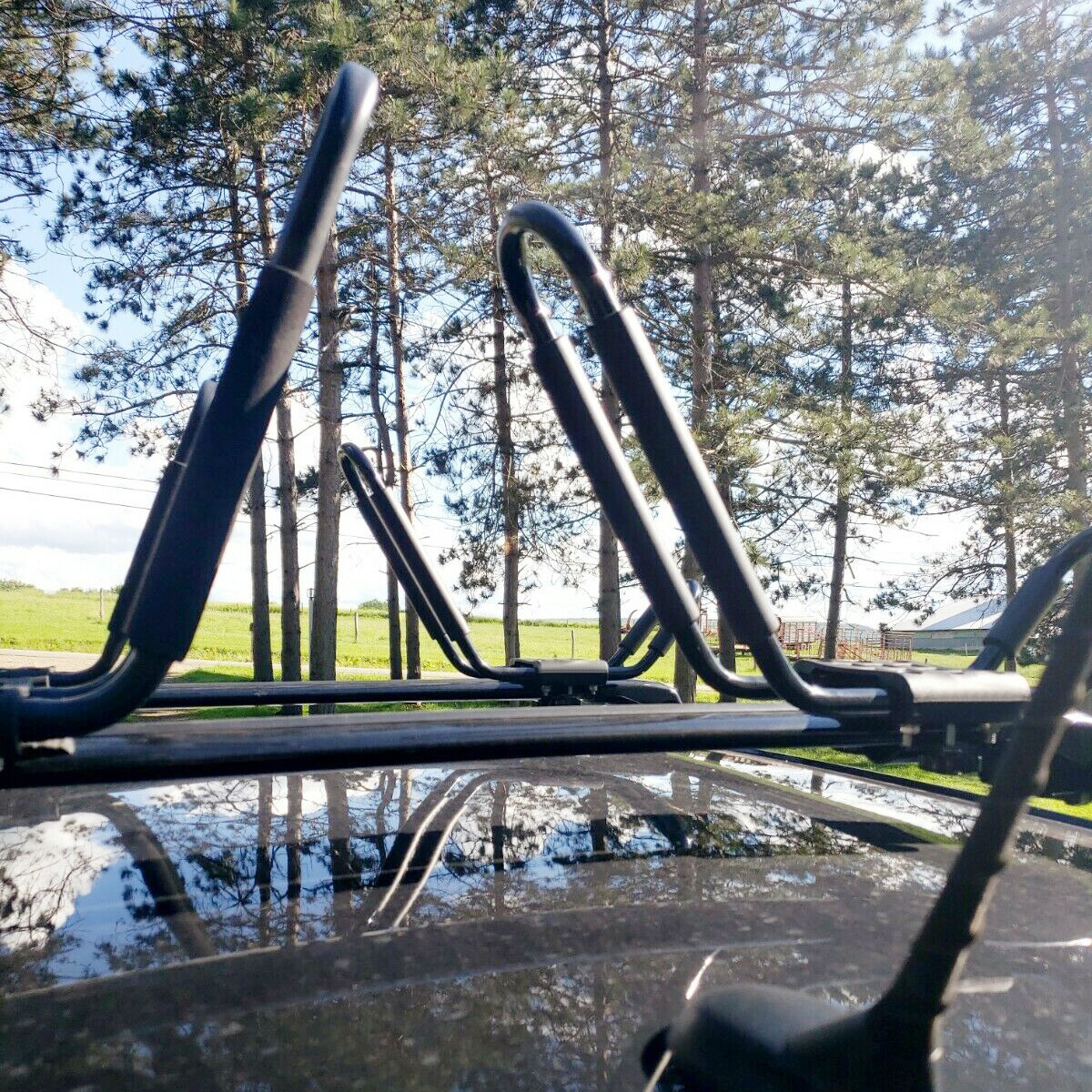 2 pairs Canoe Boat Kayak Roof Rack Car SUV Truck Top Mount Carrier J Cross Bar