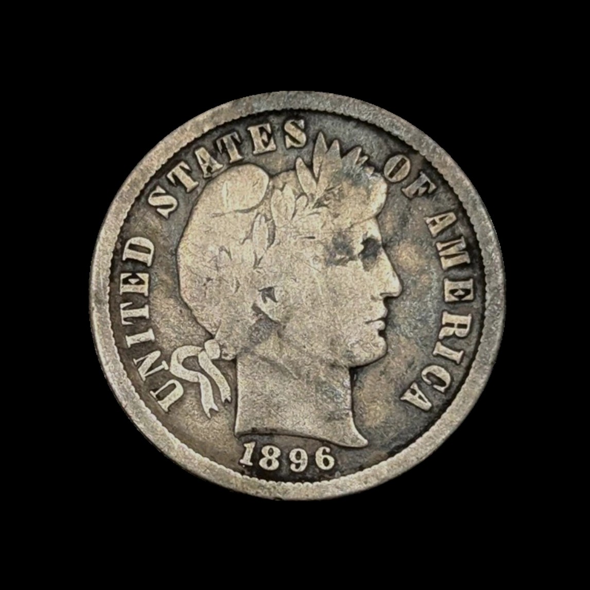 1896-S Barber Dime, Better Date San Francisco Mint Issue, Excellent Condition
