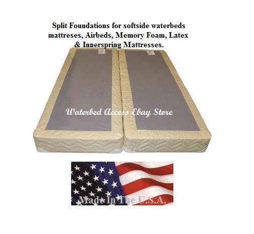 King Softside WATERBED with Bamboo Euro Top Mattress & Waveless Bladder & Heater