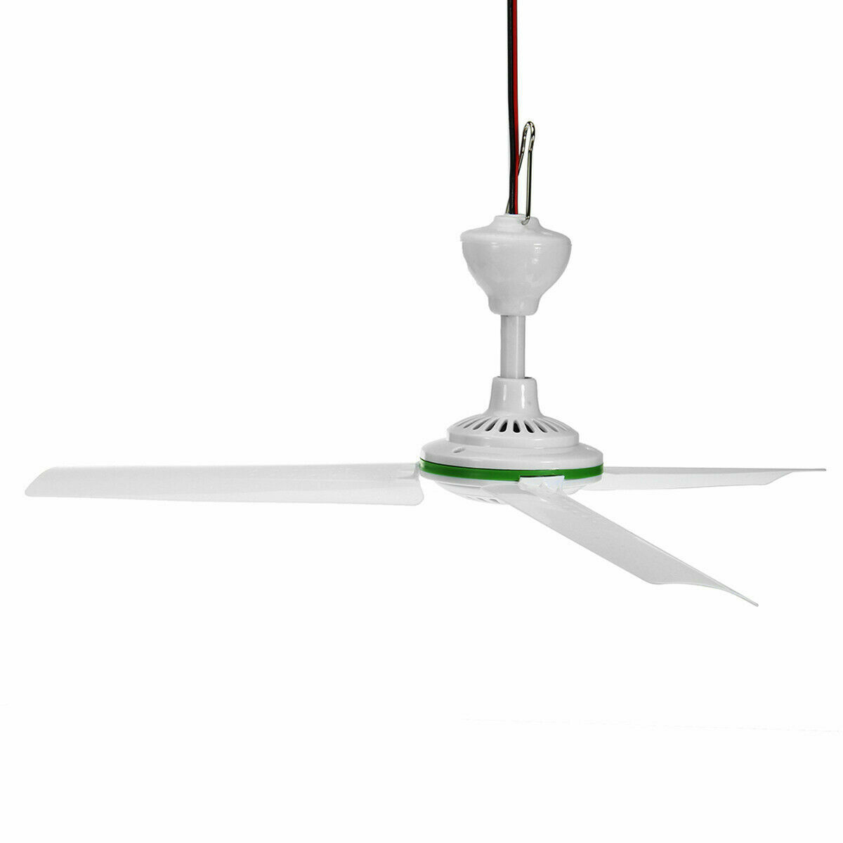 12V 20'' Solar Ceiling Fan Portable 3 Blade w/ 6W Switch Camping Caravan 330 RPM