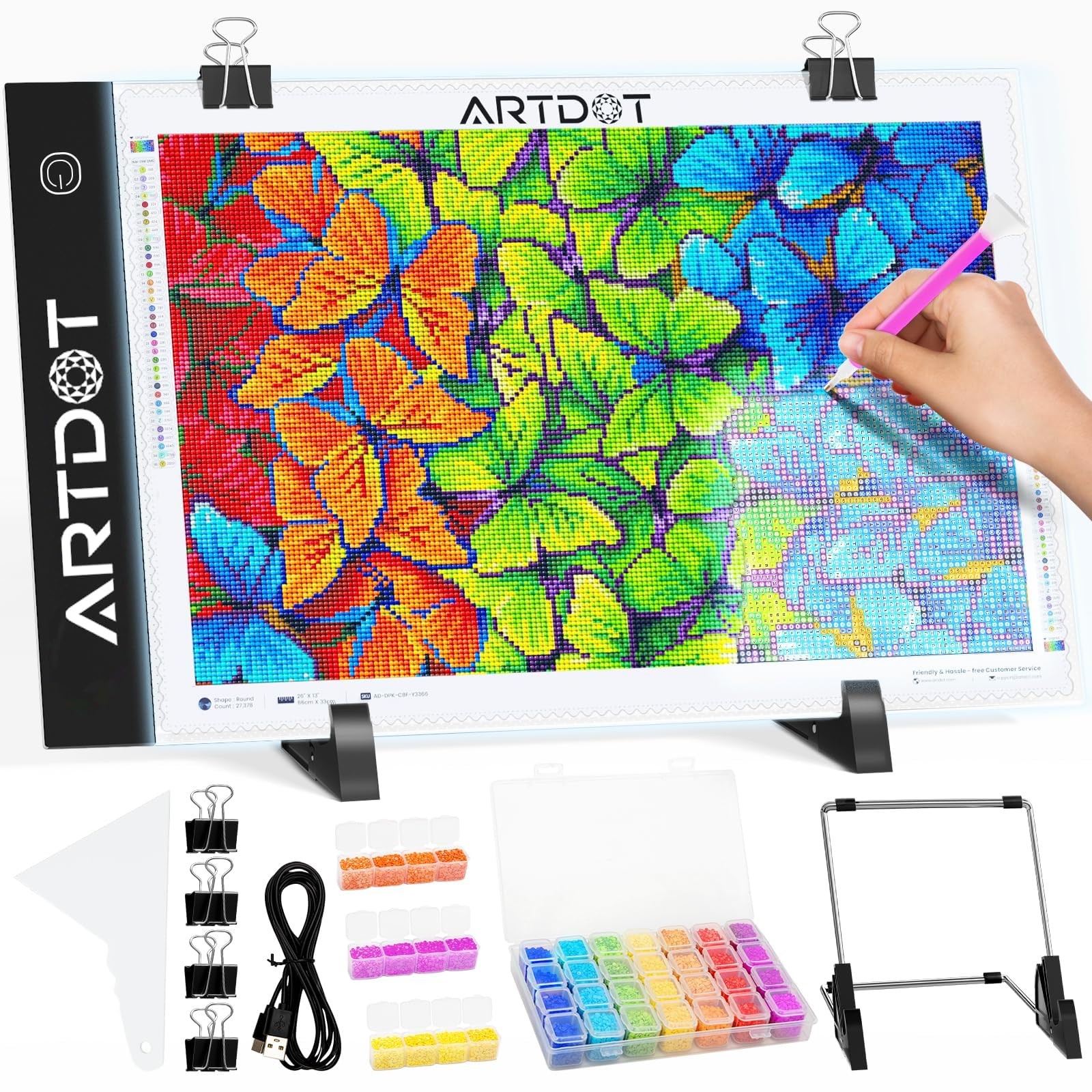 A4 Led Light Pad For Diamond Painting Kits For Adults Usb Powered Adjustable Bri